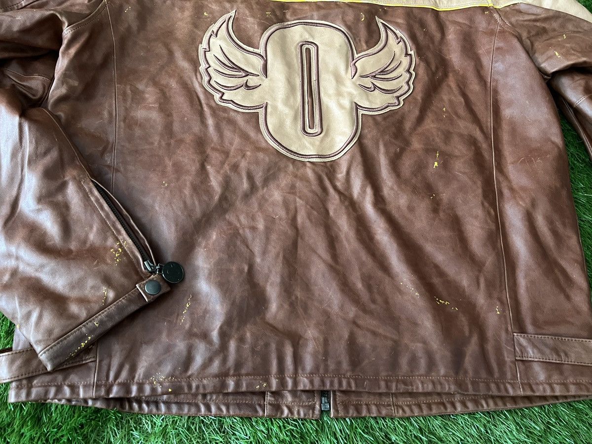 Outkast Vintage Outkast - 100% Leather Bomber Jacket Y2K Embroidery Size US L / EU 52-54 / 3 - 3 Thumbnail