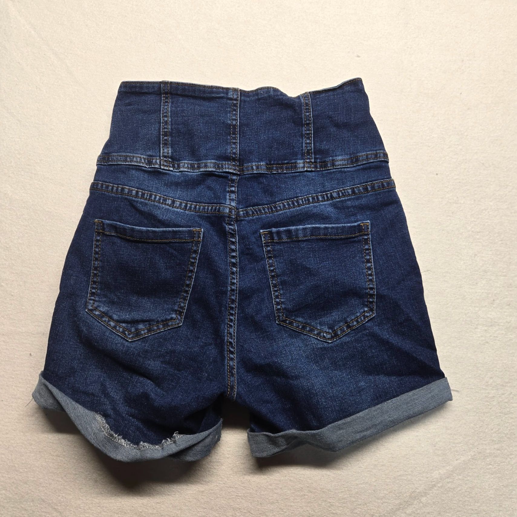 Denime Blue Maternity Denim Shorts Women's Size M Medium Dark Wash Denim Shorts Maternity Women Blue Size M Medium Dark Wash Size 32" / US 10 / IT 46 - 7 Thumbnail