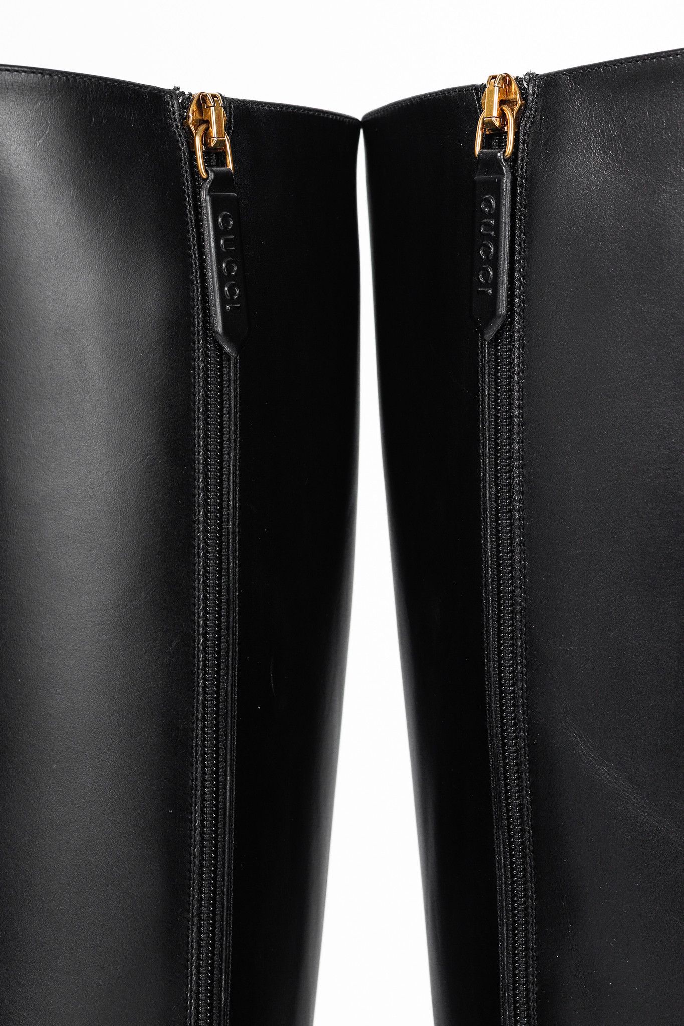 Gucci Gucci Rosie Black Elite Calf Leather Riding Boots Size US 8.5 / IT 38.5 - 10 Thumbnail