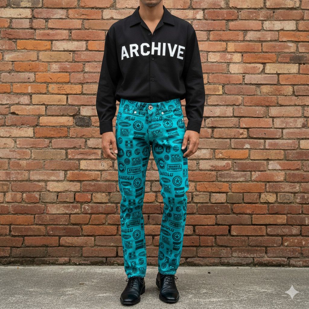 Hysteric Glamour 2000s CO & lu full printed jeans Size US 30 / EU 46 - 1 Thumbnail
