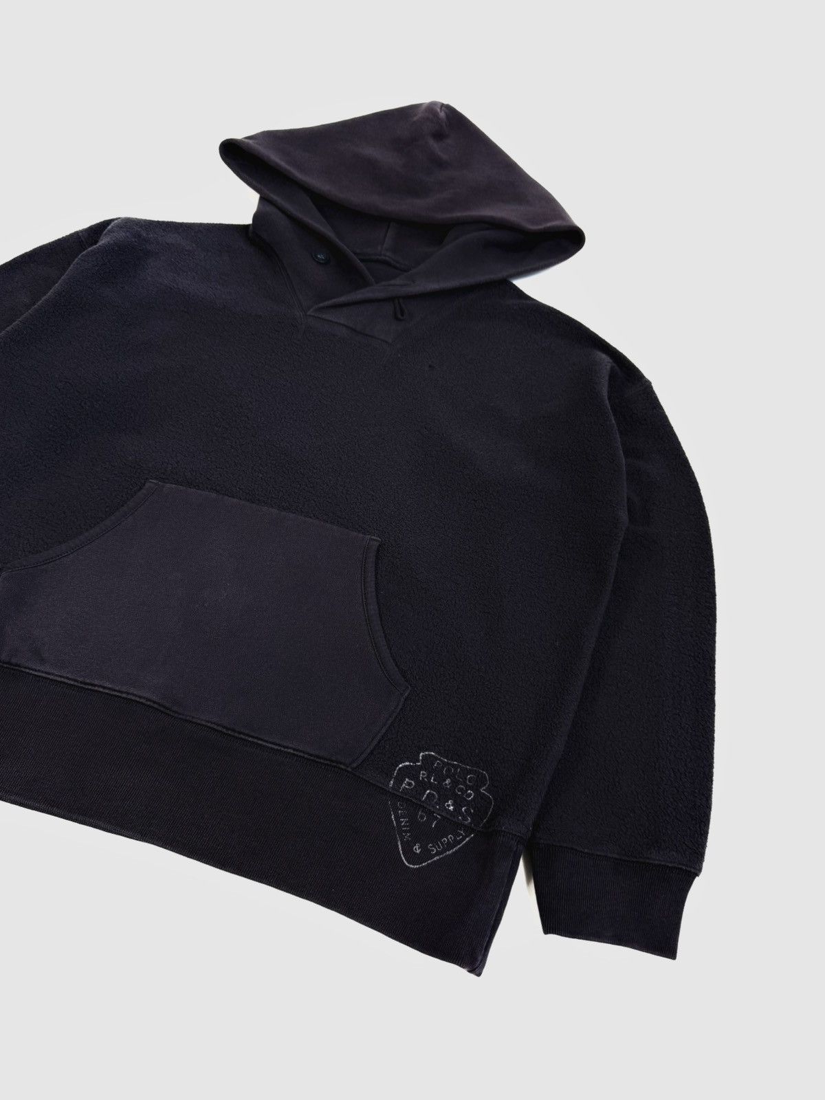 Denim & Supply Ralph Lauren Vintage Ralph Lauren Towel Fleece Logo Boxy Hoodie Size US XL / EU 56 / 4 - 8 Thumbnail