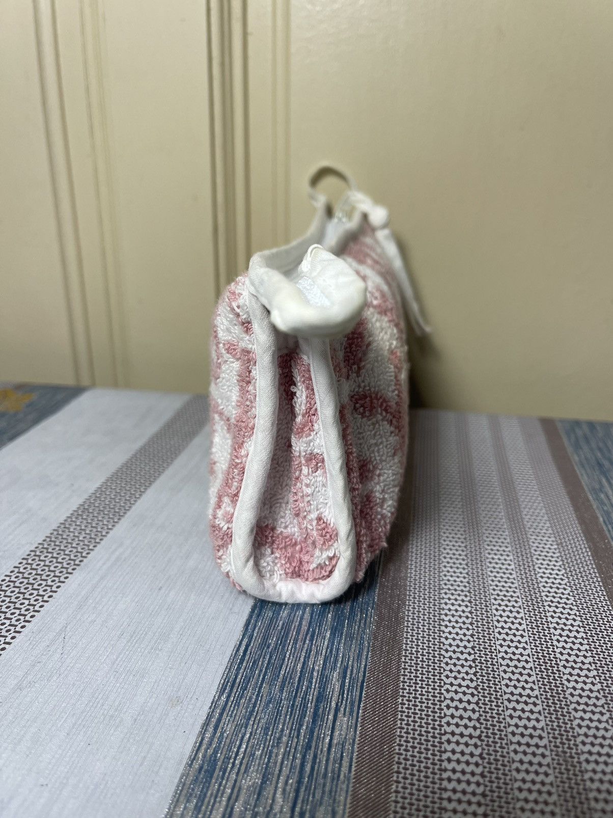 Dior Dior Vanity Case pink white cotton Size ONE SIZE - 5 Thumbnail