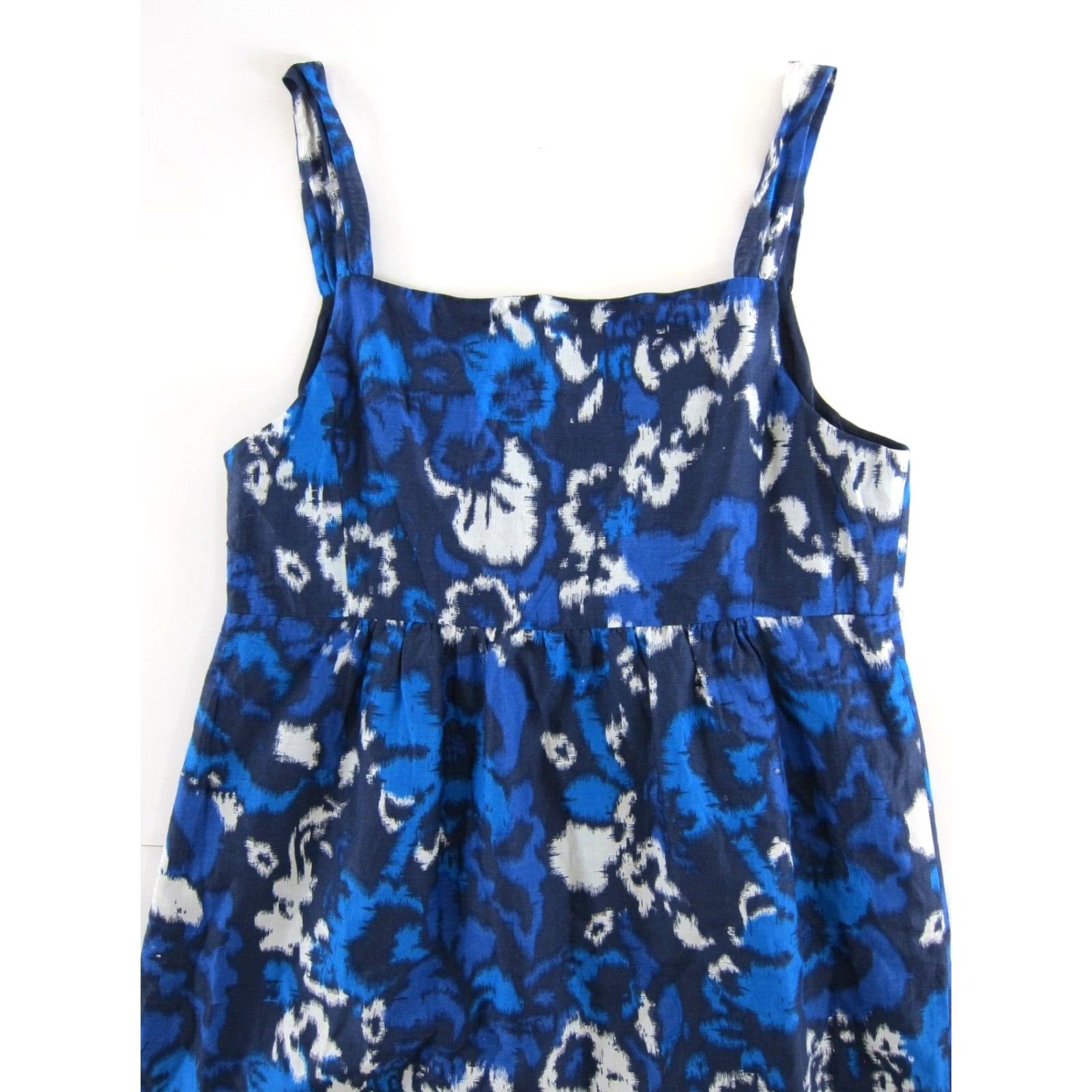 Jones New York Jones New York Signature Cotton Blue White Abstract Tie Dye Empire Tank Dress S Size S / US 4 / IT 40 - 5 Thumbnail