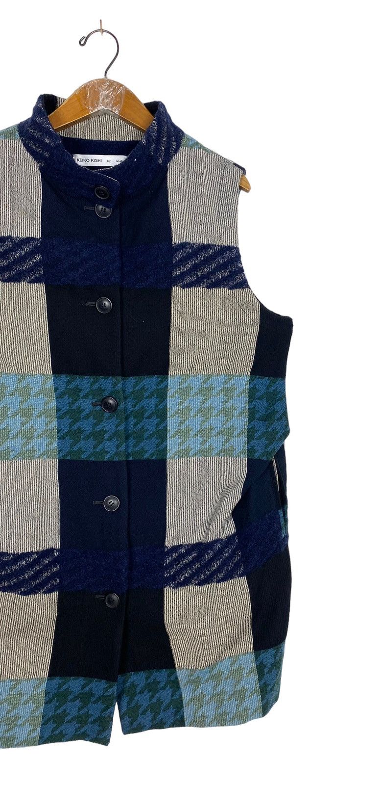Japanese Brand Rare‼️ Keiko Kishi by Nosh Wool Dress Sleeveless Made Japan Size M / US 6-8 / IT 42-44 - 3 Thumbnail
