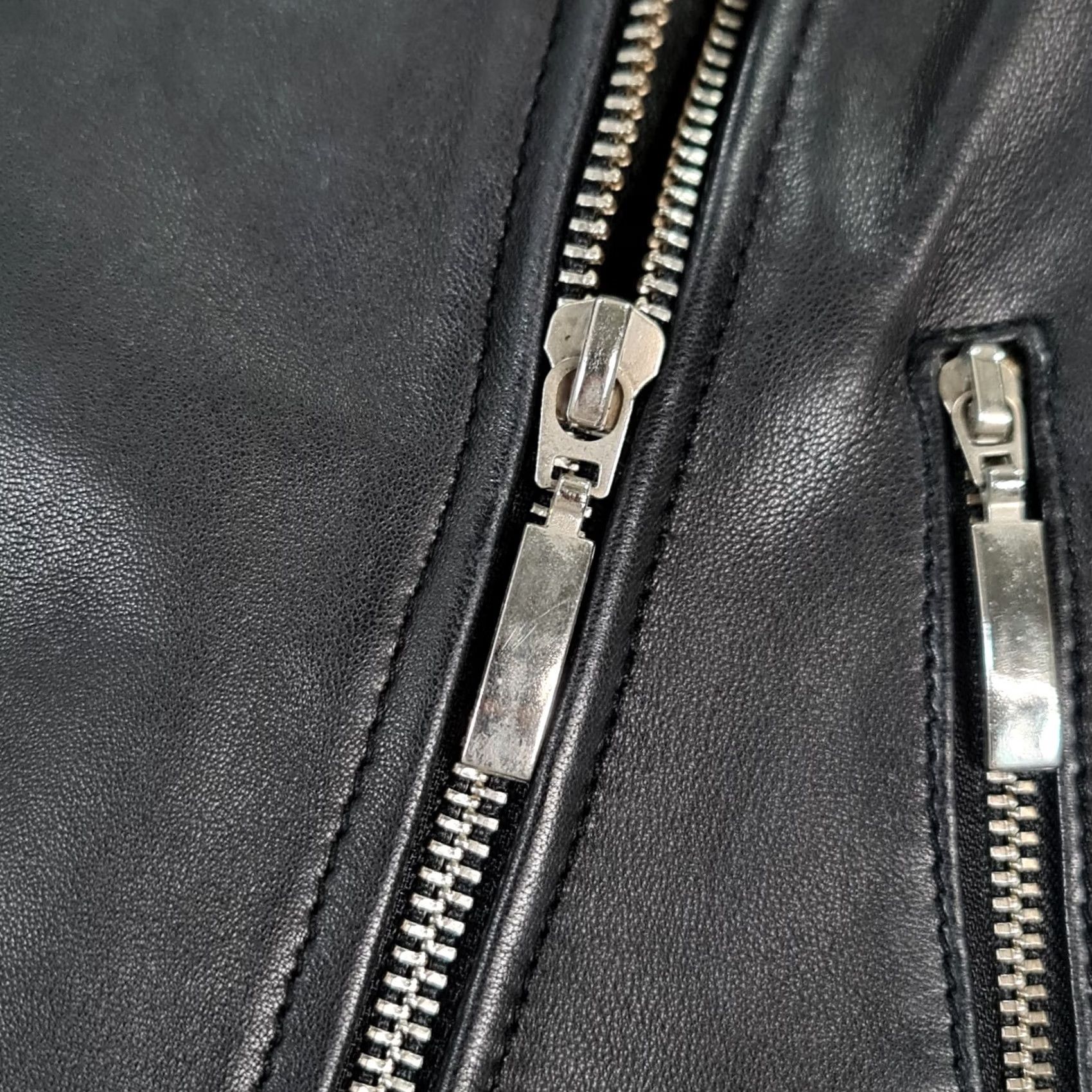 Reiss Reiss Womens Jacket Leather Black XS Biker Motorcycle Soft Lamb Leather Topaz Size XS / US 0-2 / IT 36-38 - 5 Thumbnail