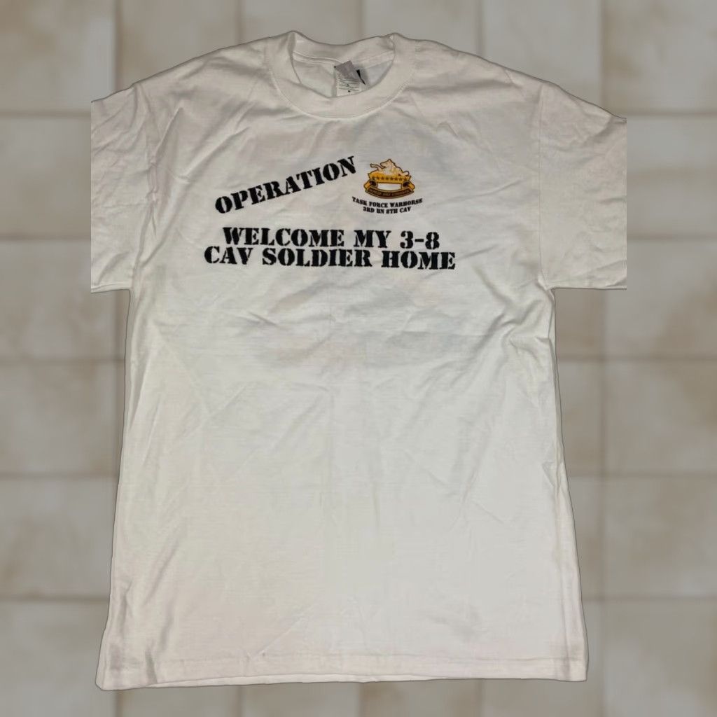 Hanes Hanes Beefy-T Military Shirt Medium Mens White graphic 2006-2007 Size US M / EU 48-50 / 2 - 1 Thumbnail