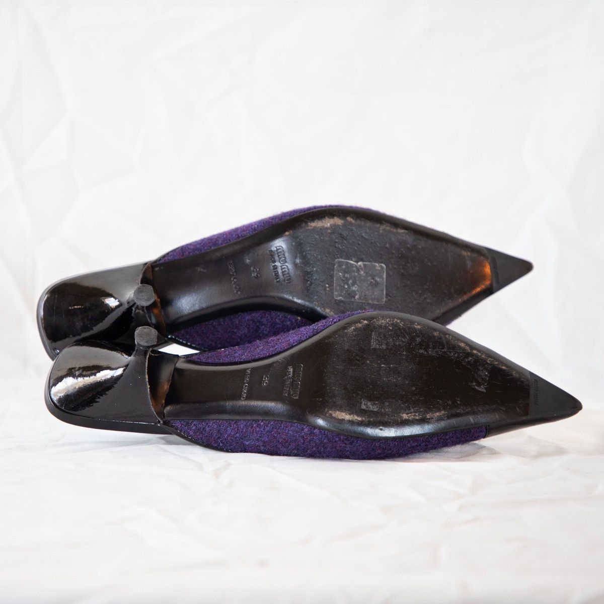 Miu Miu Miu Miu 90's Tweed Kitten Heel Mules Size US 9 / IT 39 - 7 Thumbnail
