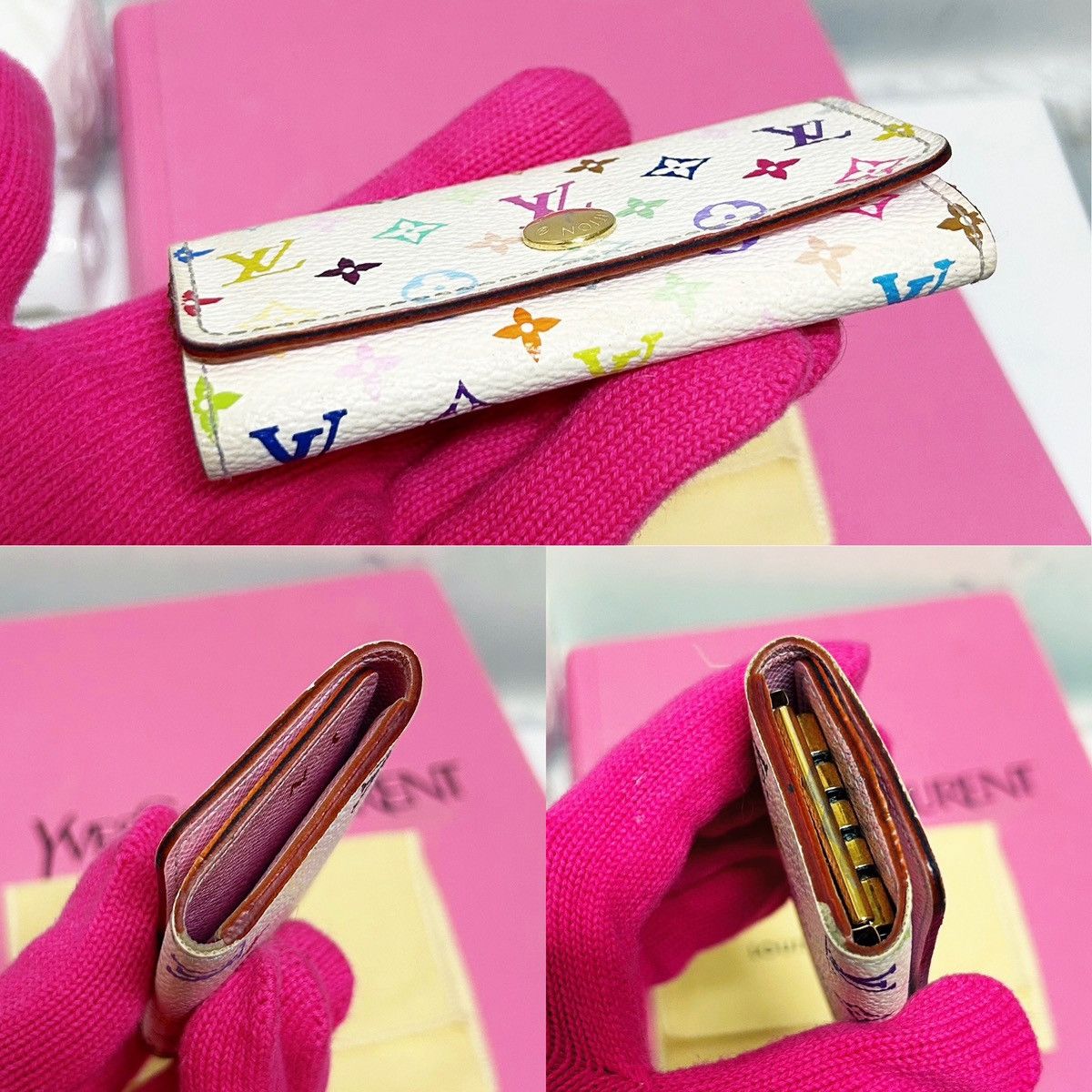 Louis Vuitton Authentic Louis Vuitton Limited Ed. Multicolor 4 Key Holder Size ONE SIZE - 8 Thumbnail