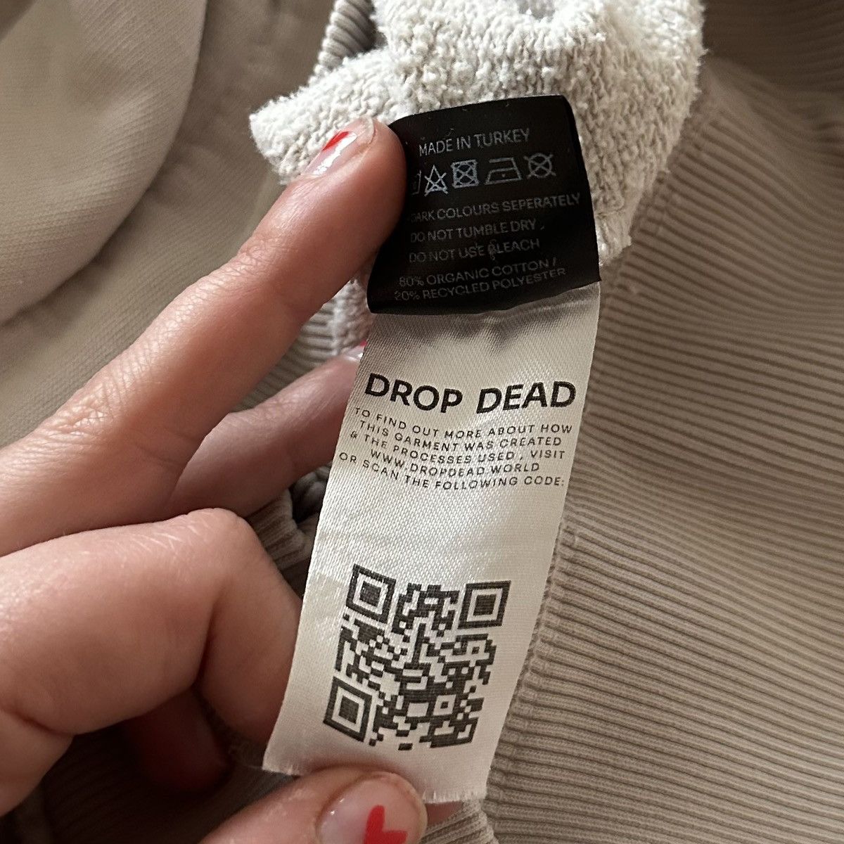 Drop Dead Clothing Drop Dead Clothing Neutrals Beige Cream Hoodie Size US XL / EU 56 / 4 - 6 Thumbnail