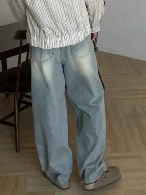Jean Straight Leg Vintage 90s Jeans Denim Size US 32 / EU 48 - 1 Thumbnail
