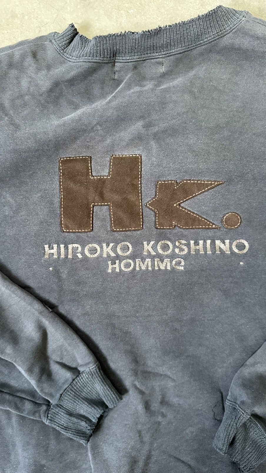 Hiroko Koshino Homme VINTAGE HIROKO KOSHINO HOMME WELL FADED SWEATSHIRT Size US XL / EU 56 / 4 - 7 Thumbnail