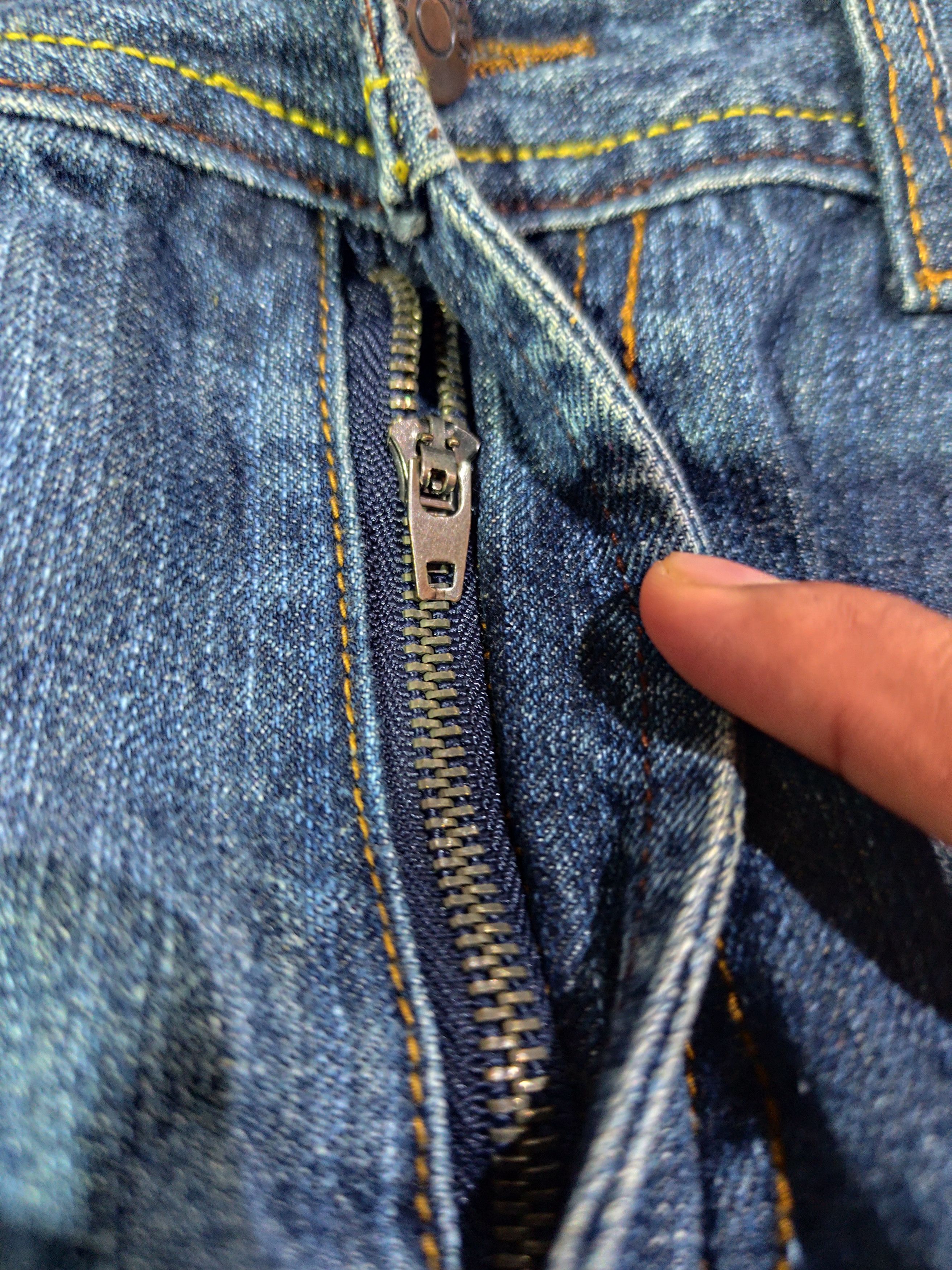 Japanese Brand Vintage Bodymaker Loose Washed Denim J018 Size 31" - 7 Thumbnail