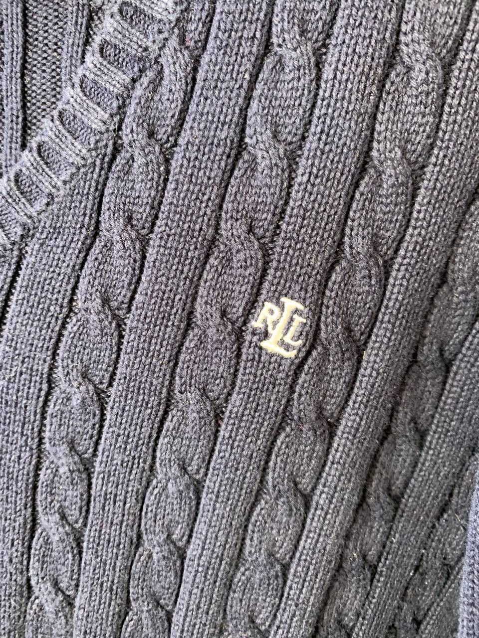 Lauren Ralph Lauren Lauren Ralph Lauren Green Label Cable Knit V-Neck Sweater Size M / US 6-8 / IT 42-44 - 7 Thumbnail