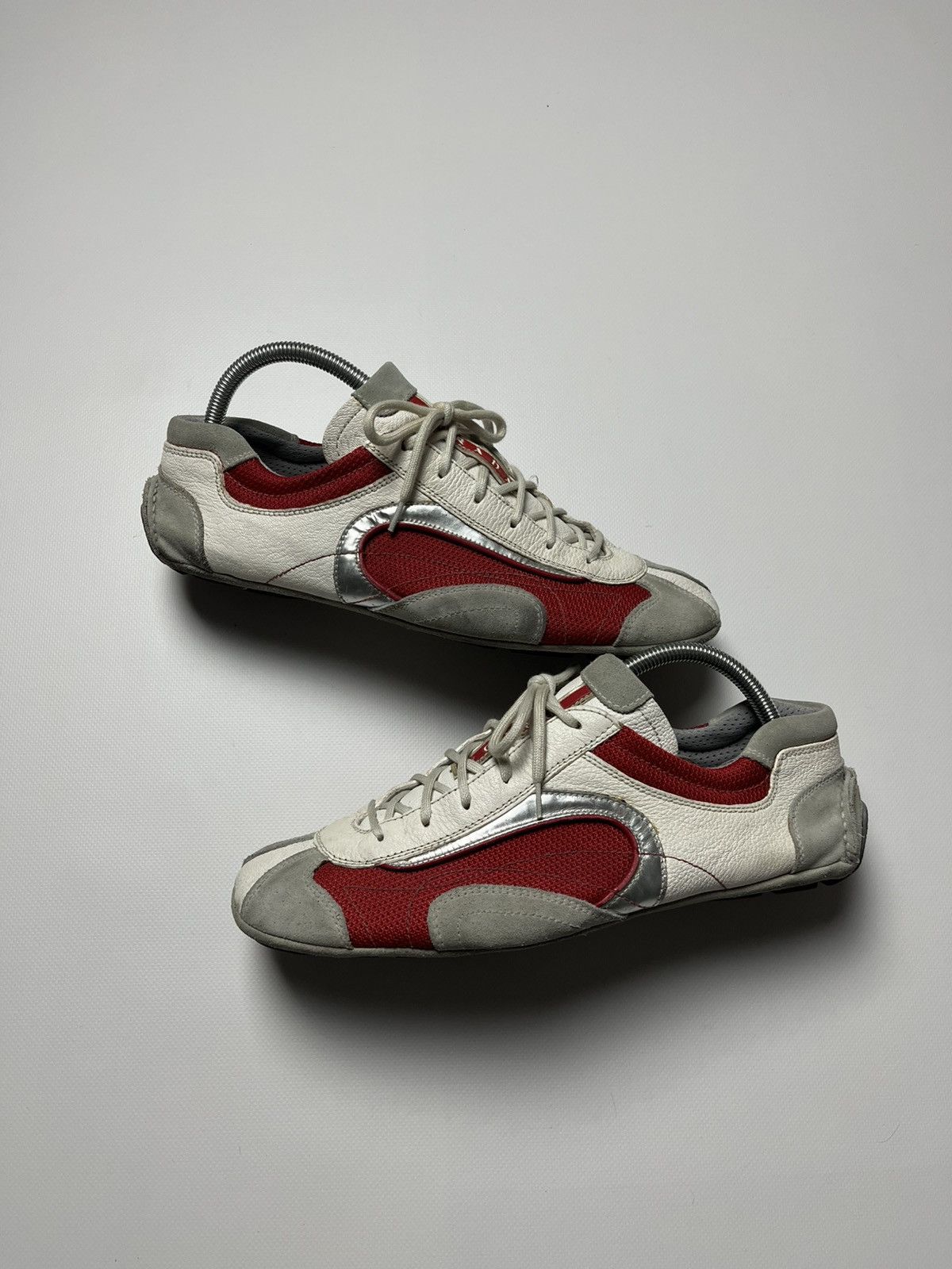Prada Prada Sport Monte Carlo Red Mesh & Leather Sneakers Low Size US 9 / EU 42 - 1 Thumbnail
