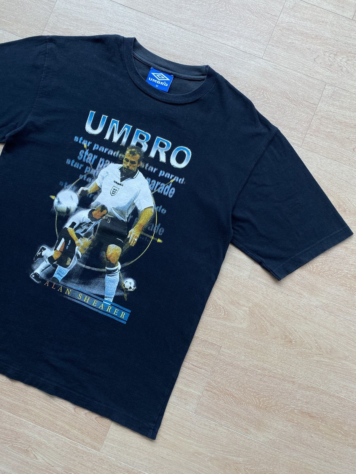 Umbro Faded Black 90’s Umbro England Alan Shearer No.9 Tee🏴󠁧󠁢󠁥󠁮󠁧󠁿✨ Size US M / EU 48-50 / 2 - 2 Thumbnail