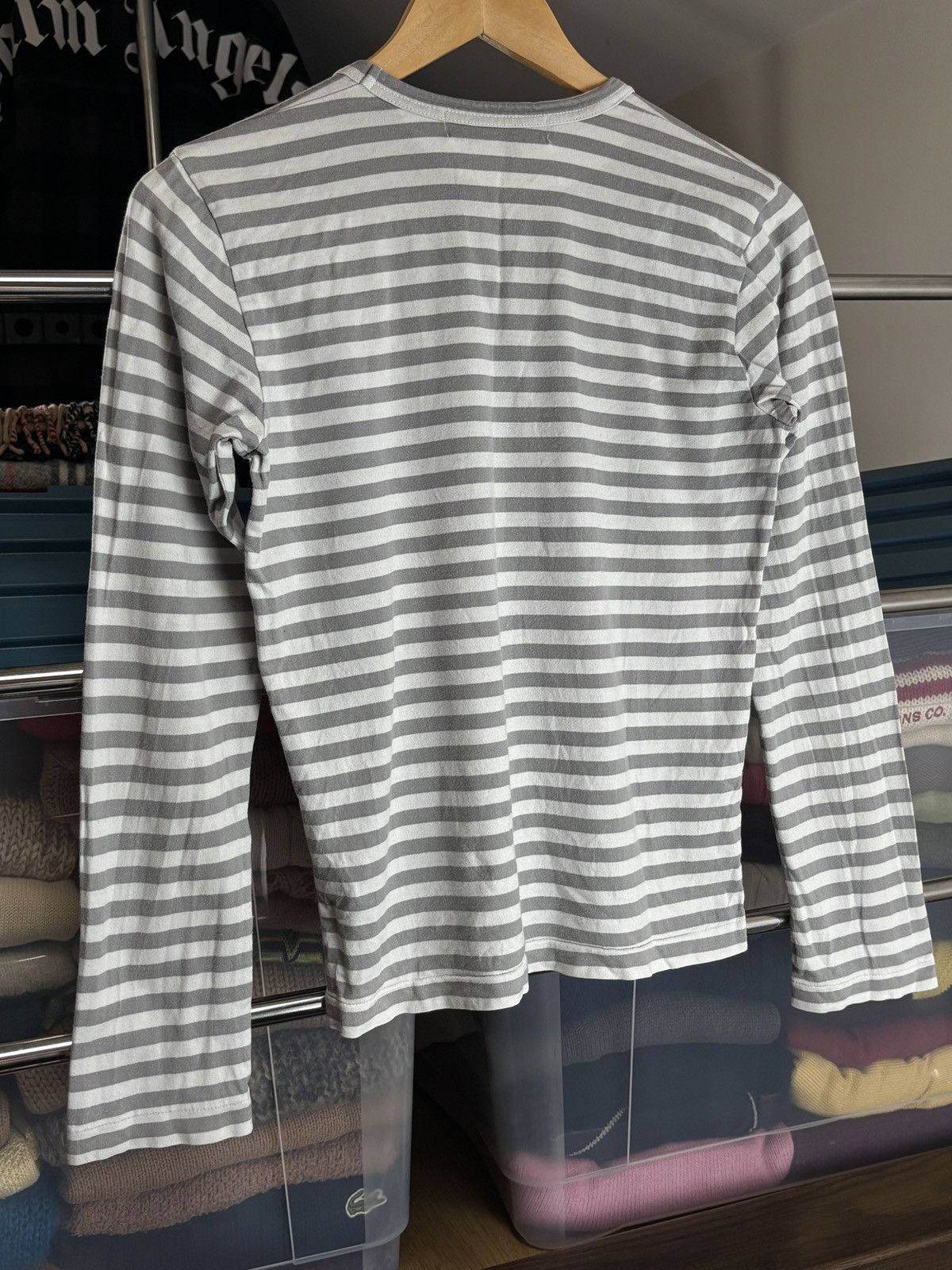 Comme des Garcons PLAY Comme Des Garcons Play CDG Striped Long Sleeve T-Shirt Size M / US 6-8 / IT 42-44 - 6 Thumbnail