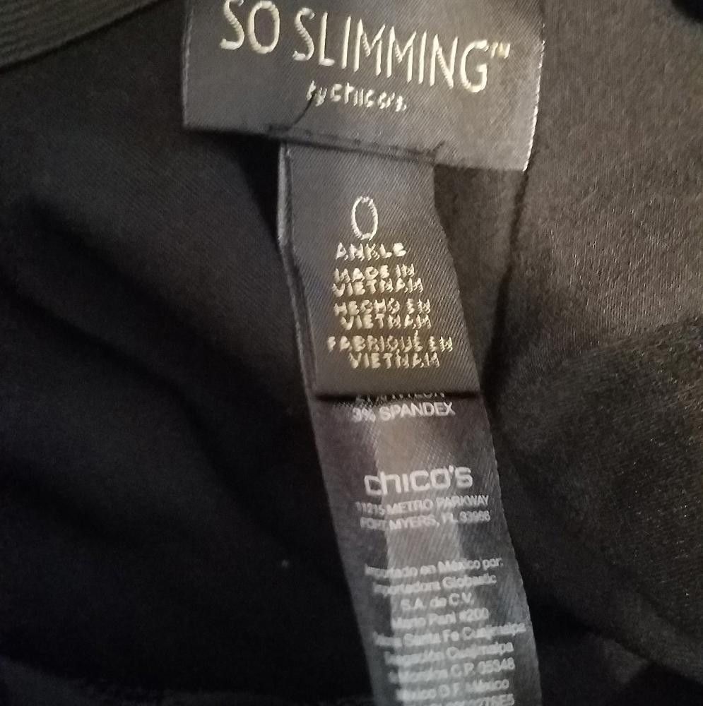 Chicos Chicos Classic So Slimming Black Pants Size 0 Size 25" / US 0 / IT 36 - 4 Thumbnail
