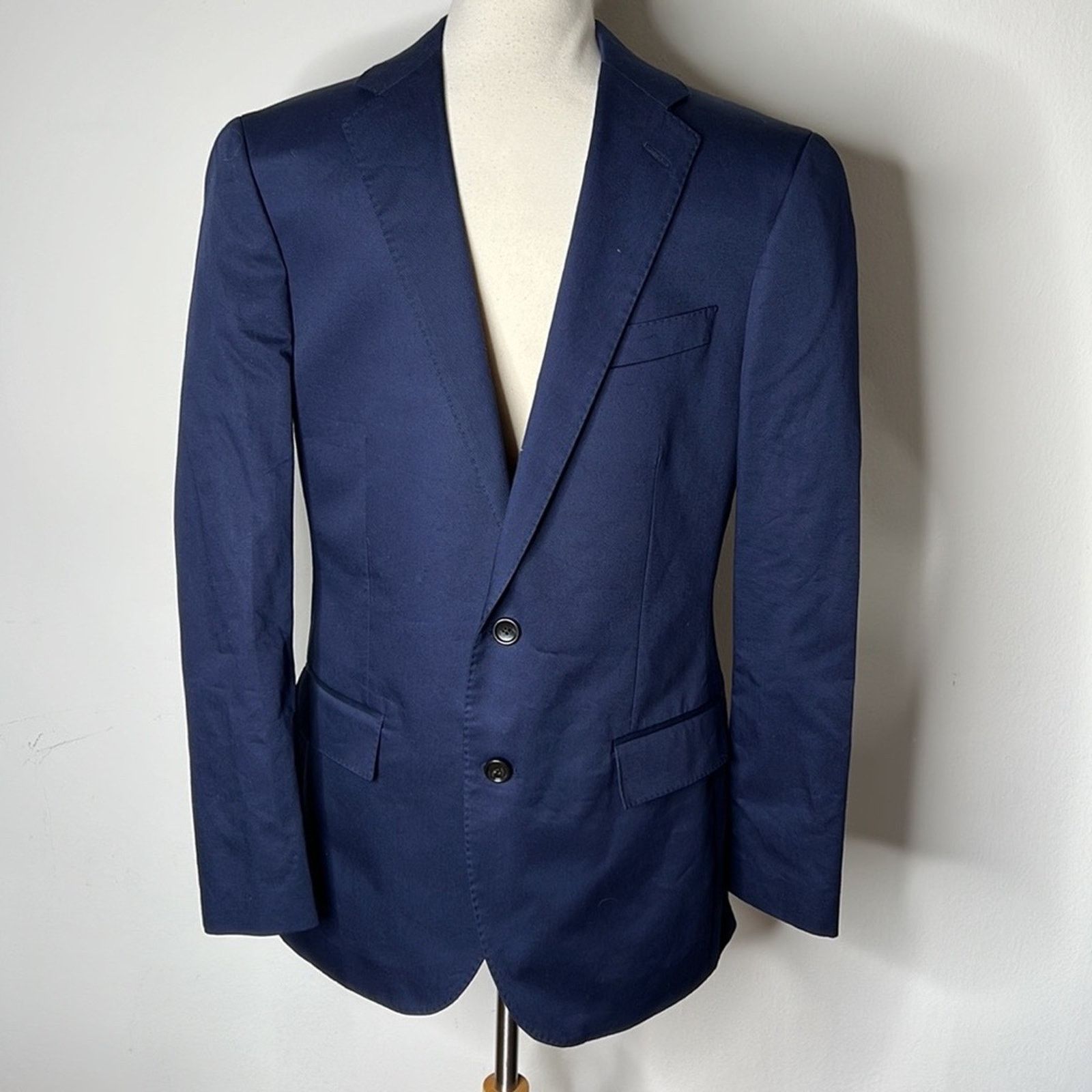 J.Crew J. Crew Navy Ludlow Slim Fit Italian Chino Jacket Size 40R - 1 Thumbnail