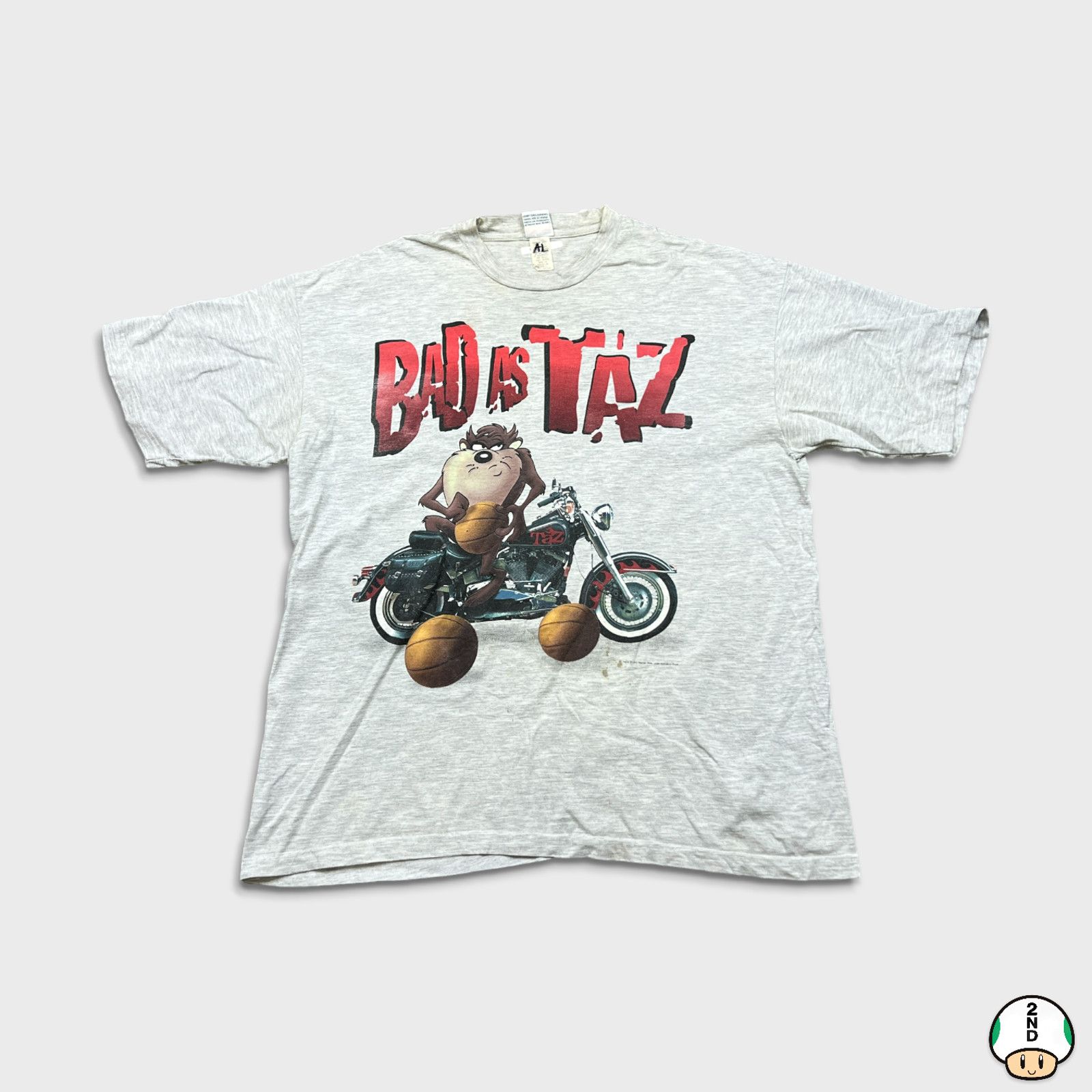 Cartoon Network × Vintage × Warner Bros Vintage 1996 Looney Tunes T Shirt XL Bad Is Taz Cartoon Tee Size US XL / EU 56 / 4 - 1 Thumbnail