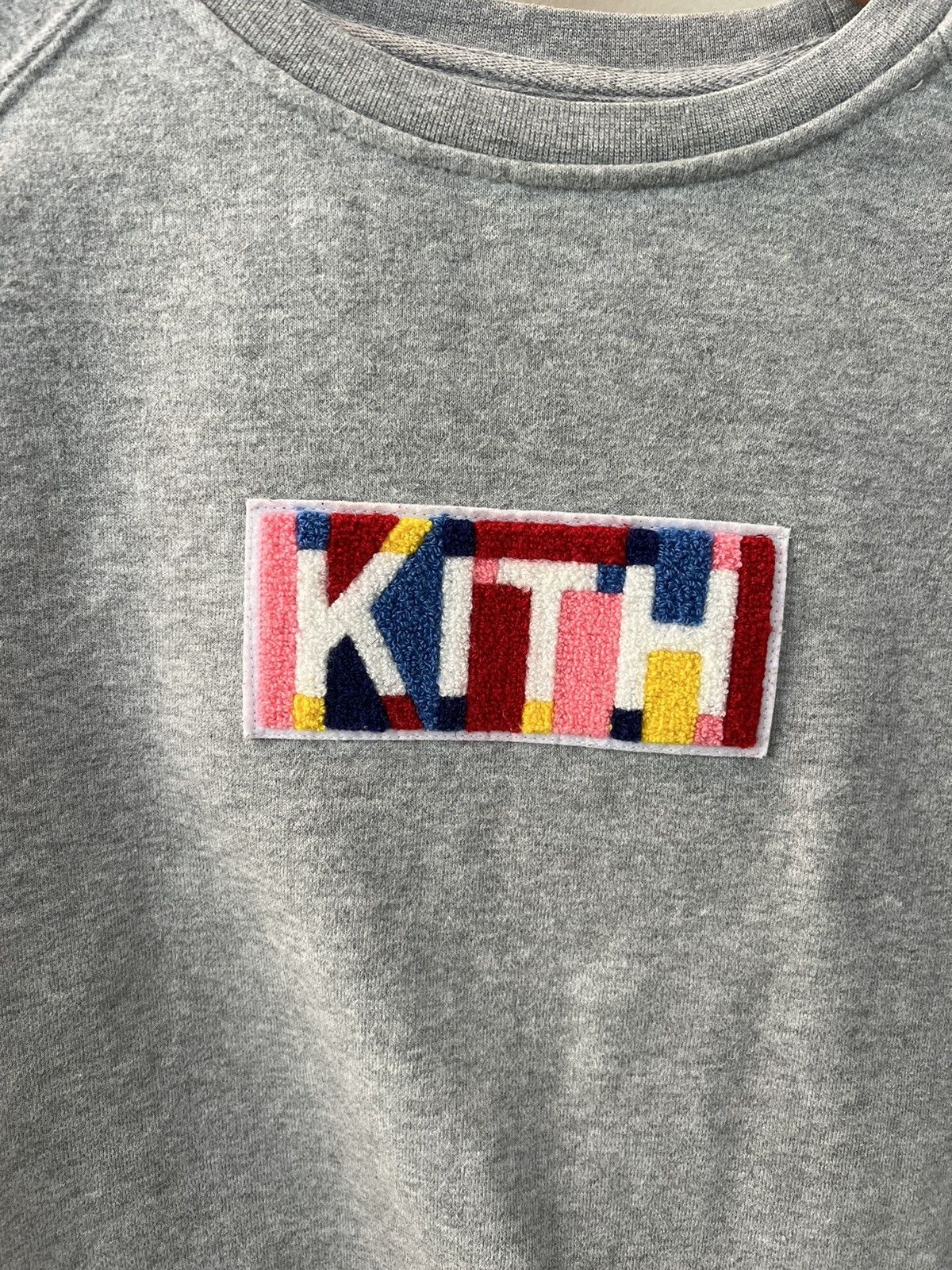 Kith KITH Geo Color Crewneck Heather Grey Grailed