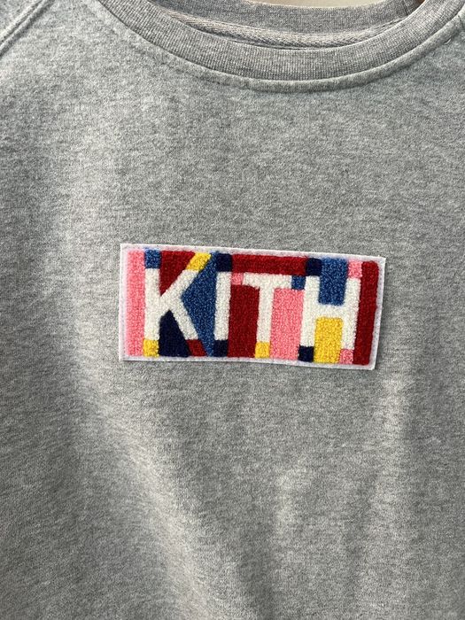 Kith KITH Geo Color Crewneck Heather Grey | Grailed