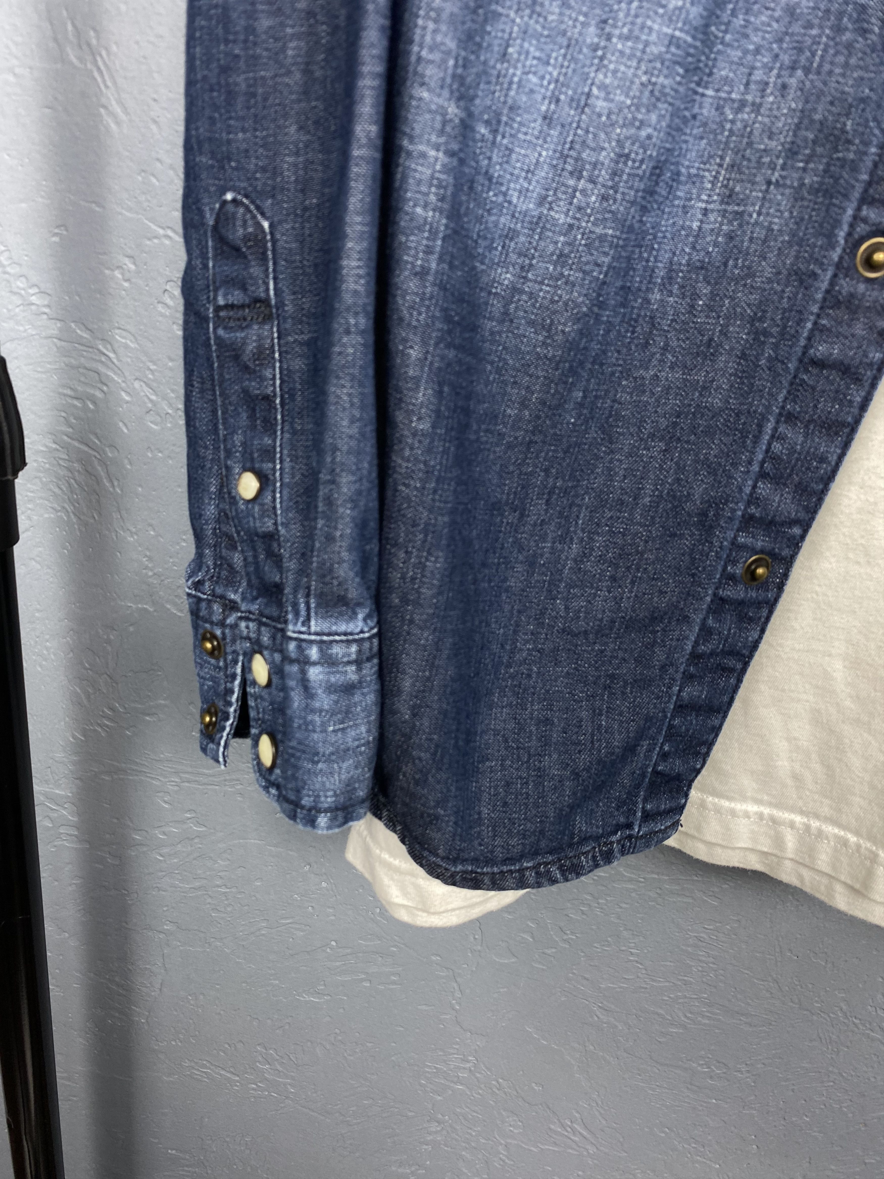 Allsaints Allsaints Miya Vintage Mens Denim Shirt Y2K Jeans Size US S / EU 44-46 / 1 - 4 Thumbnail
