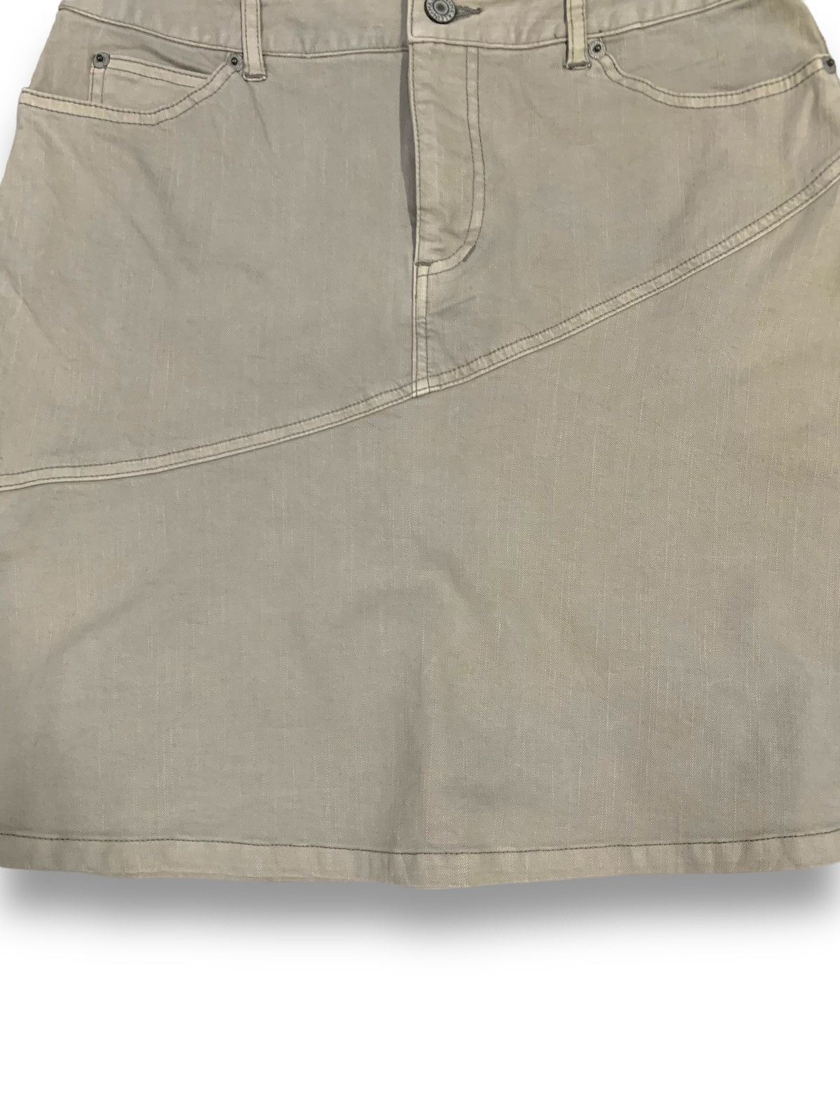 Michel Klein Vintage Y2K MK Klein Michel Klein Grey Denim Mini Skirt Size 27" / US 4 / IT 40 - 10 Thumbnail