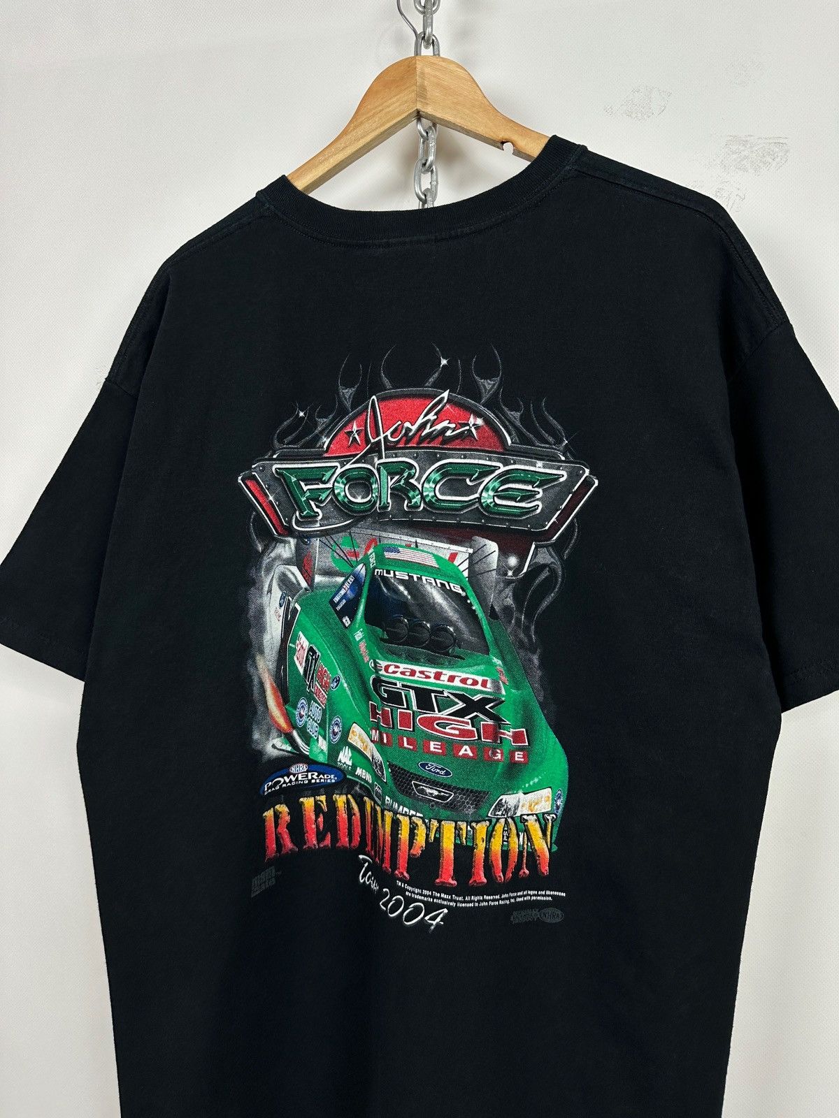 NASCAR 2004 Vintage John Force Redemption Tour NASCAR Ford T-Shirt Size US XL / EU 56 / 4 - 1 Thumbnail