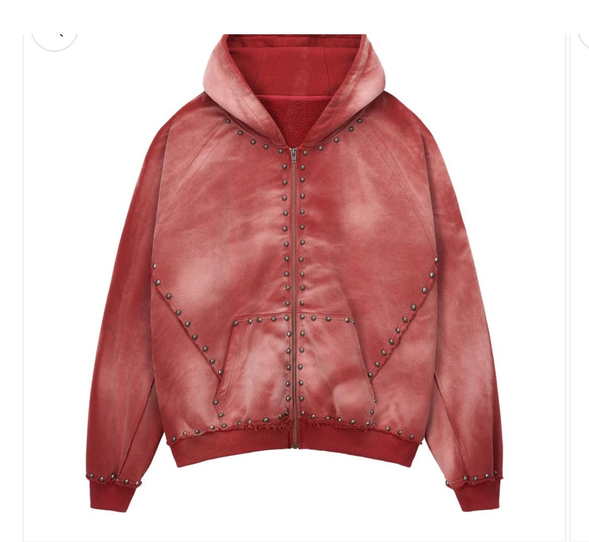 image of Menace La Rivet Zip Up Large Vintage Red, Men's