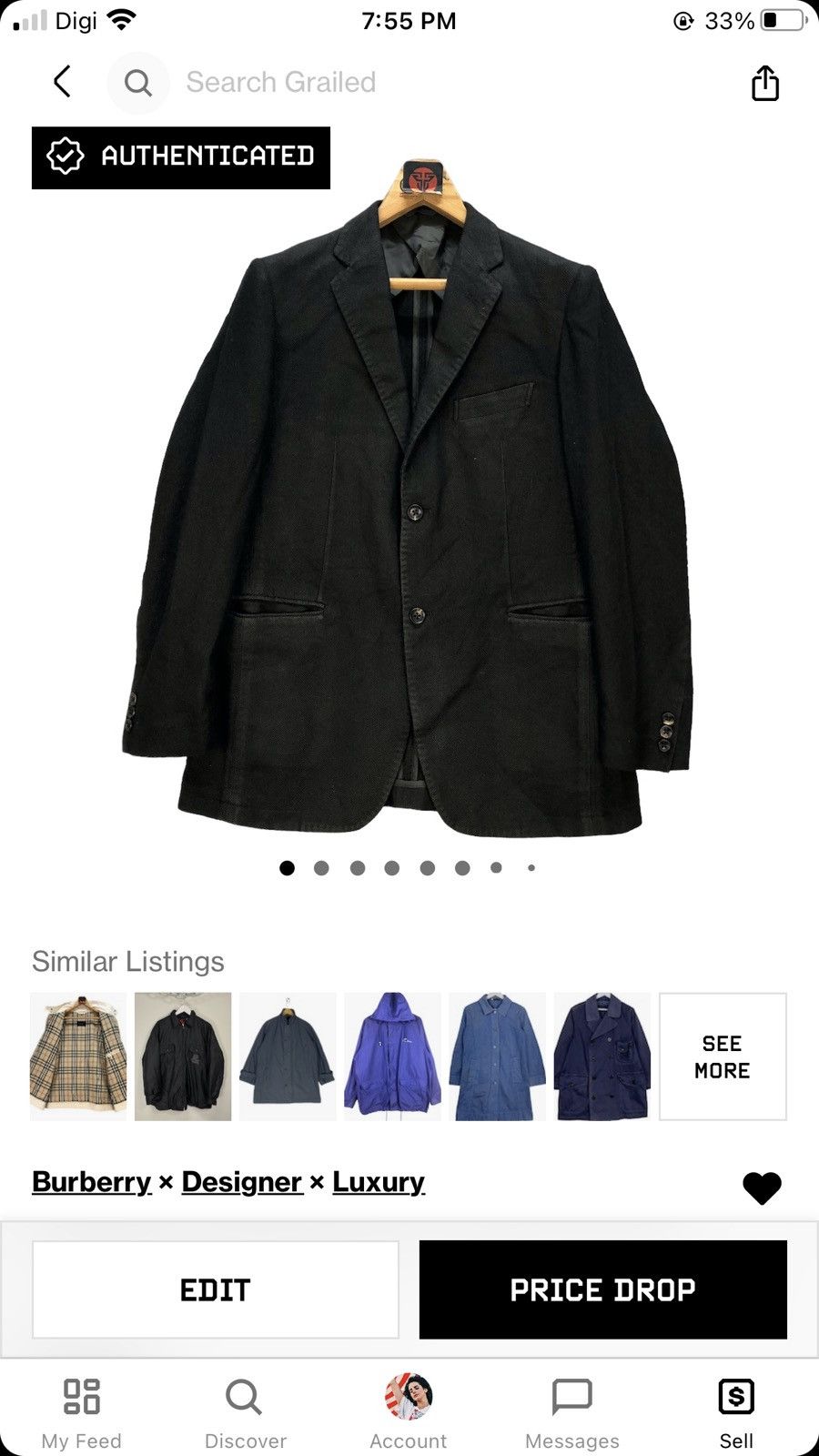 Burberry BURBERRY LONDON CASUAL JACKET #7343-131 Size US M / EU 48-50 / 2 - 11 Thumbnail
