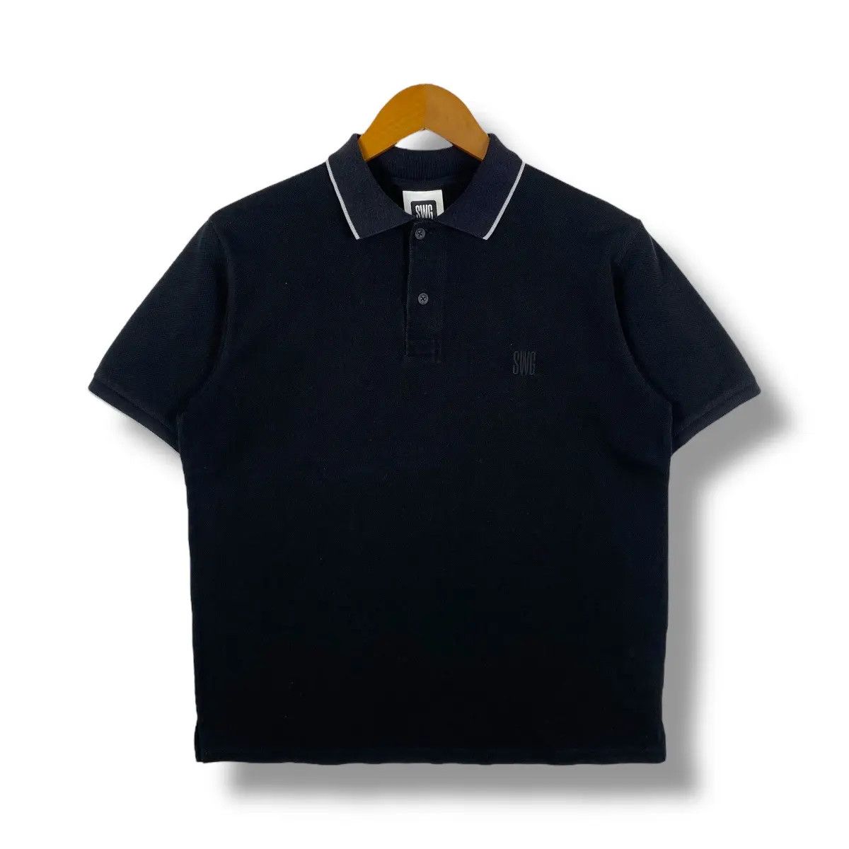 Japanese Brand Japanese Brand SWAGGER Small Embroidery Logo Polo Shirt Size US M / EU 48-50 / 2 - 1 Thumbnail