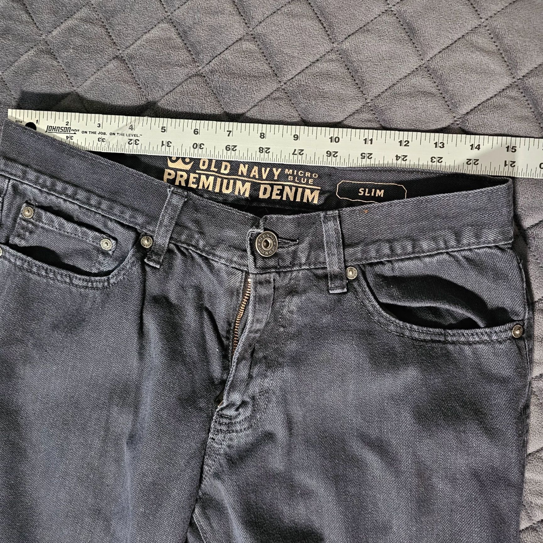 Old Navy Old Navy Premium Denim Jeans 30x30 Mens Mid Rise Slim Straight Dark Wash Blue Size US 30 / EU 46 - 5 Thumbnail