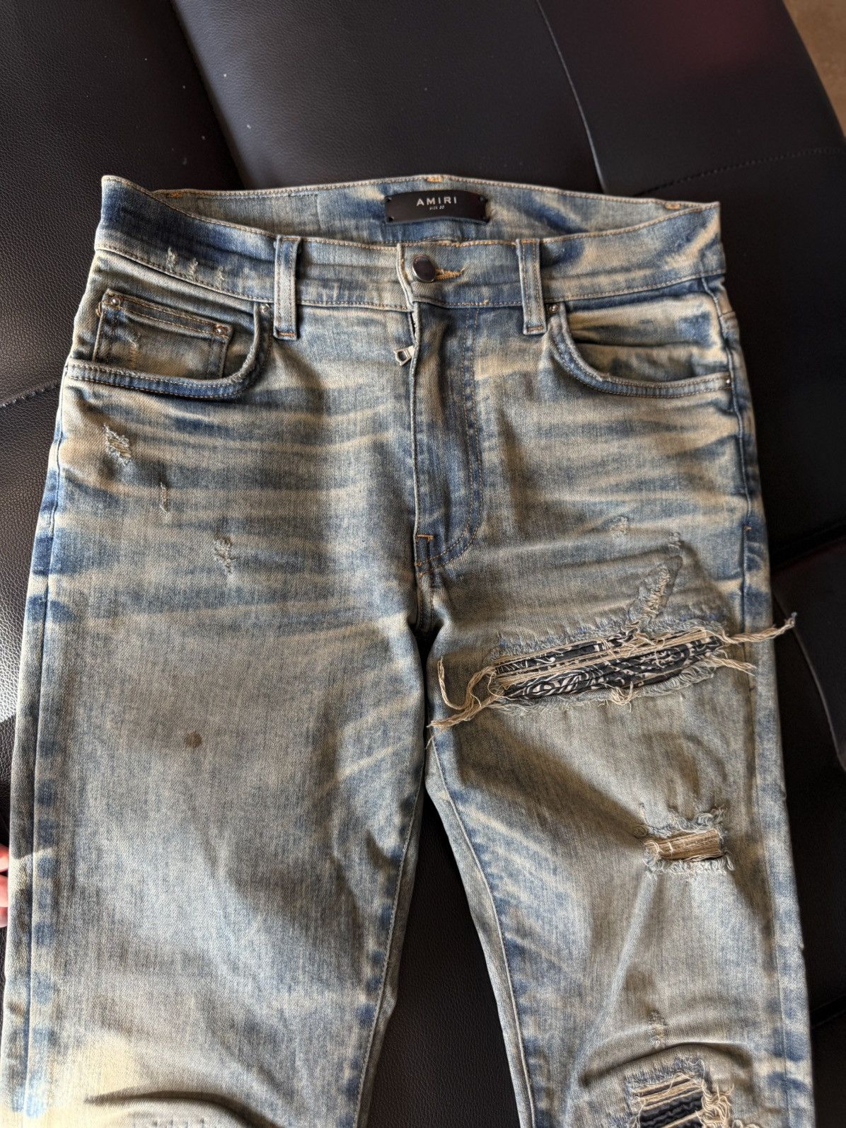 Amiri Amiri Blue Jeans Blue Bandanna Patch Size 30 Flawless 🧼 Size US 30 / EU 46 - 7 Thumbnail