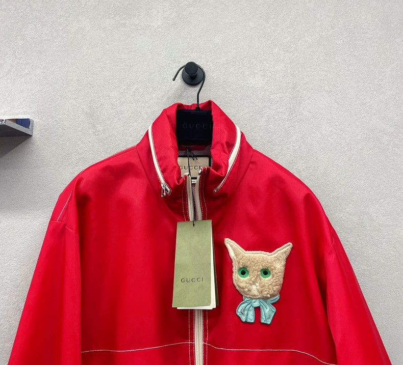 Gucci Gucci Embroidered kitten red idle jacket 2502-Nextarrow Size US S / EU 44-46 / 1 - 4 Thumbnail