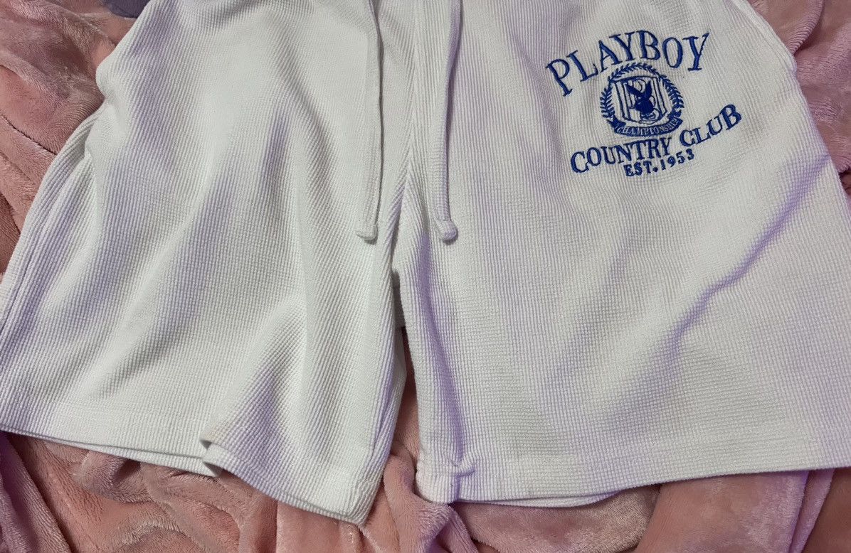 Asos Playboy Missguided sports co-ord waffle country club shorts Size 27" / US 4 / IT 40 - 21 Thumbnail