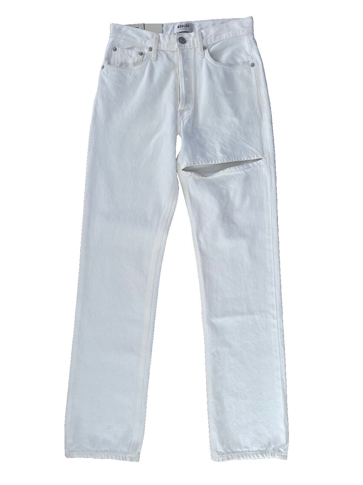 Agolde AGOLDE Lana Slice Straight-Leg Jeans Element White ( 25 ) Size 25" / US 0 / IT 36 - 5 Thumbnail