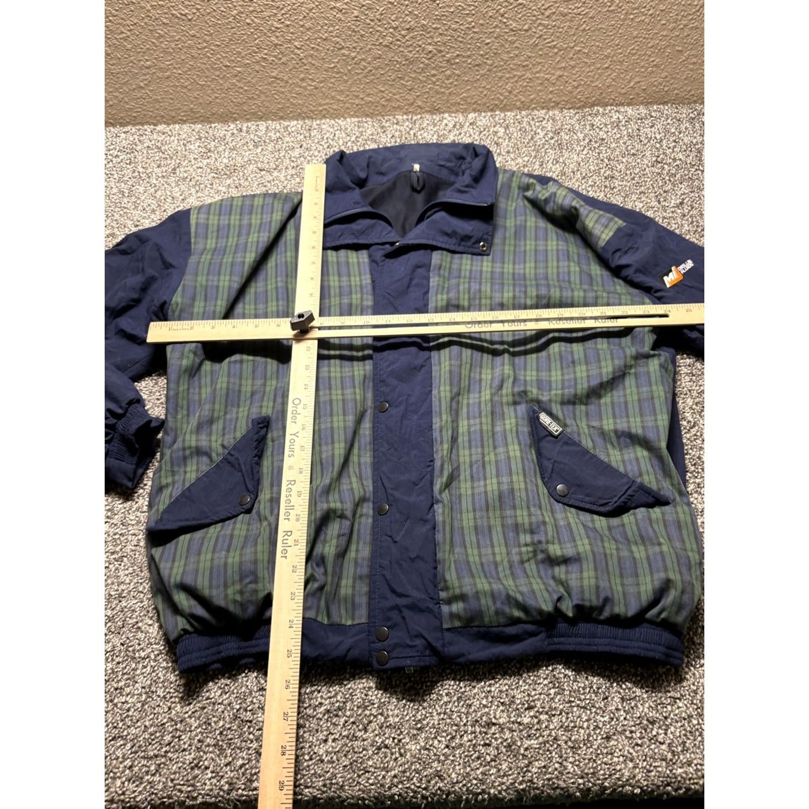 Etro VINTAGE ProQuip GoreTex Golf Jacket Mens L Green Tartan Plaid Wind Retro Snap Pocket Size US L / EU 52-54 / 3 - 4 Thumbnail