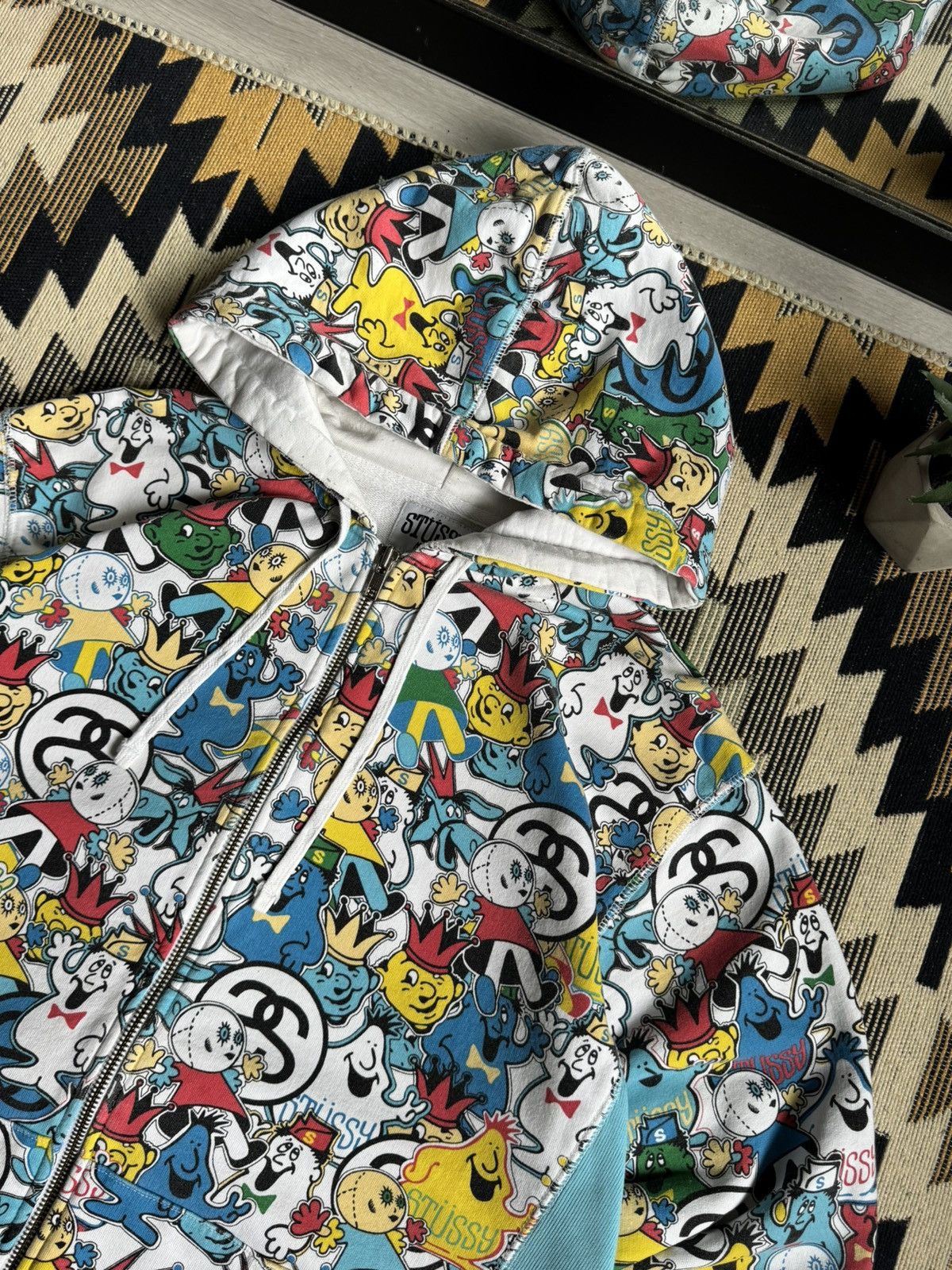 Stussy Stussy Monogram Over Print Cartoon Zip-Hoodie Size US M / EU 48-50 / 2 - 5 Thumbnail