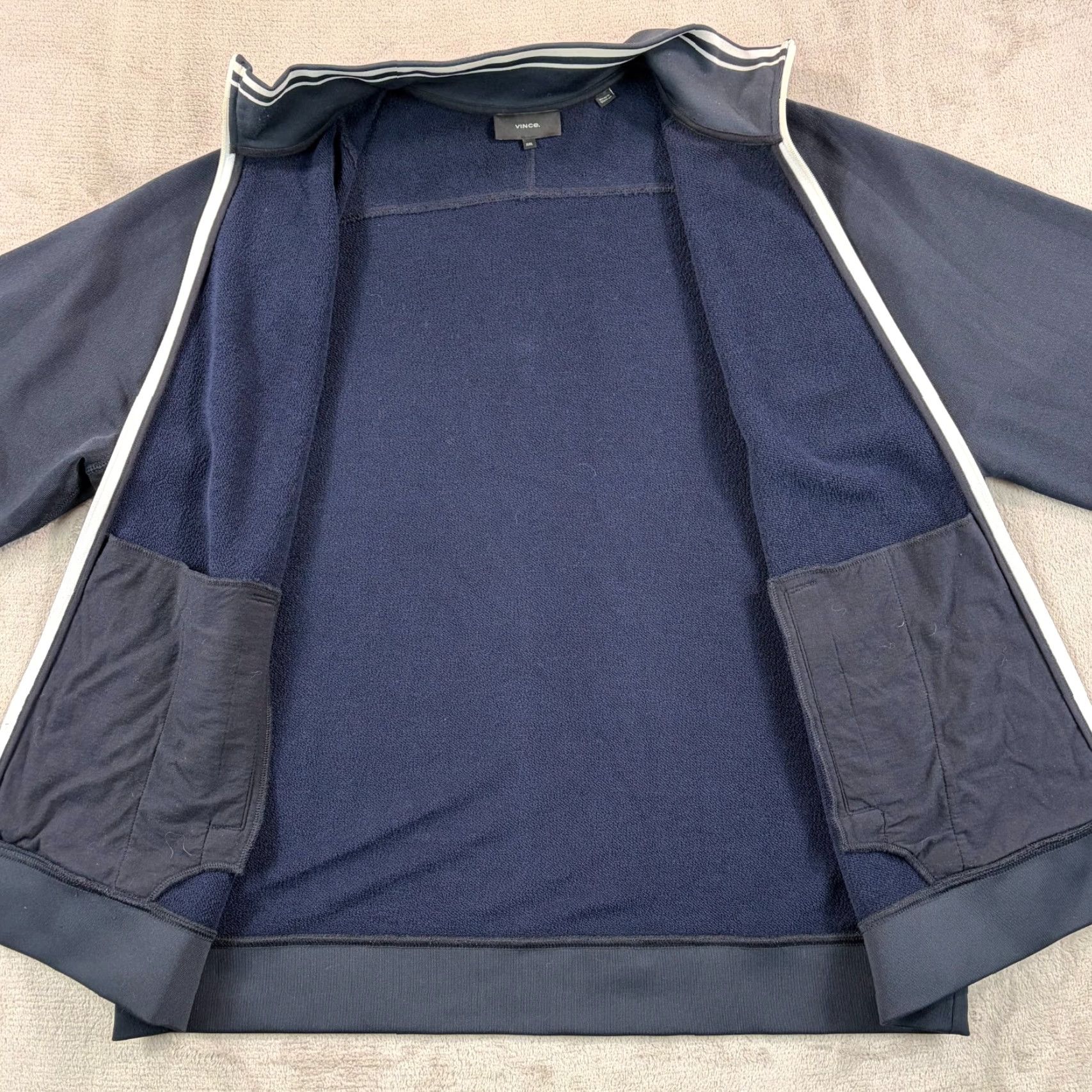 Vince VINCE Track Jacket Coast Blue Full Zip Slim Fit 2XL Men Windbreaker Designer Size US XXL / EU 58 / 5 - 5 Thumbnail
