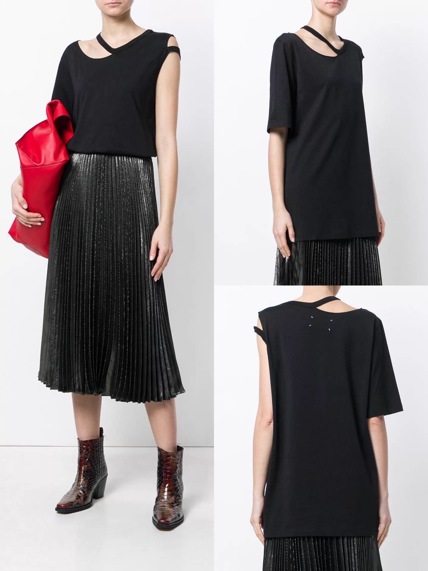 Maison Margiela Maison Margiela SS18 Deconstructed Strap Sleeve Tee Black L Size L / US 10 / IT 46 - 8 Thumbnail