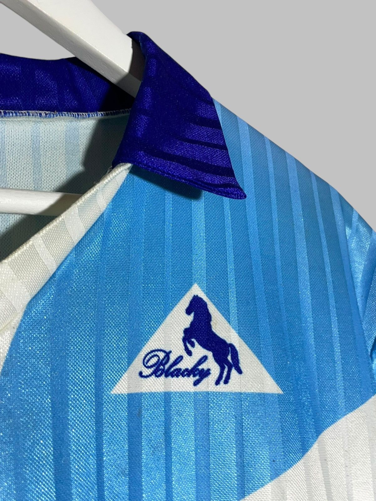 Vintage Blacky Vintage 1980’s 90’s Blue Football Shirt Soccer Jersey Size US L / EU 52-54 / 3 - 5 Thumbnail