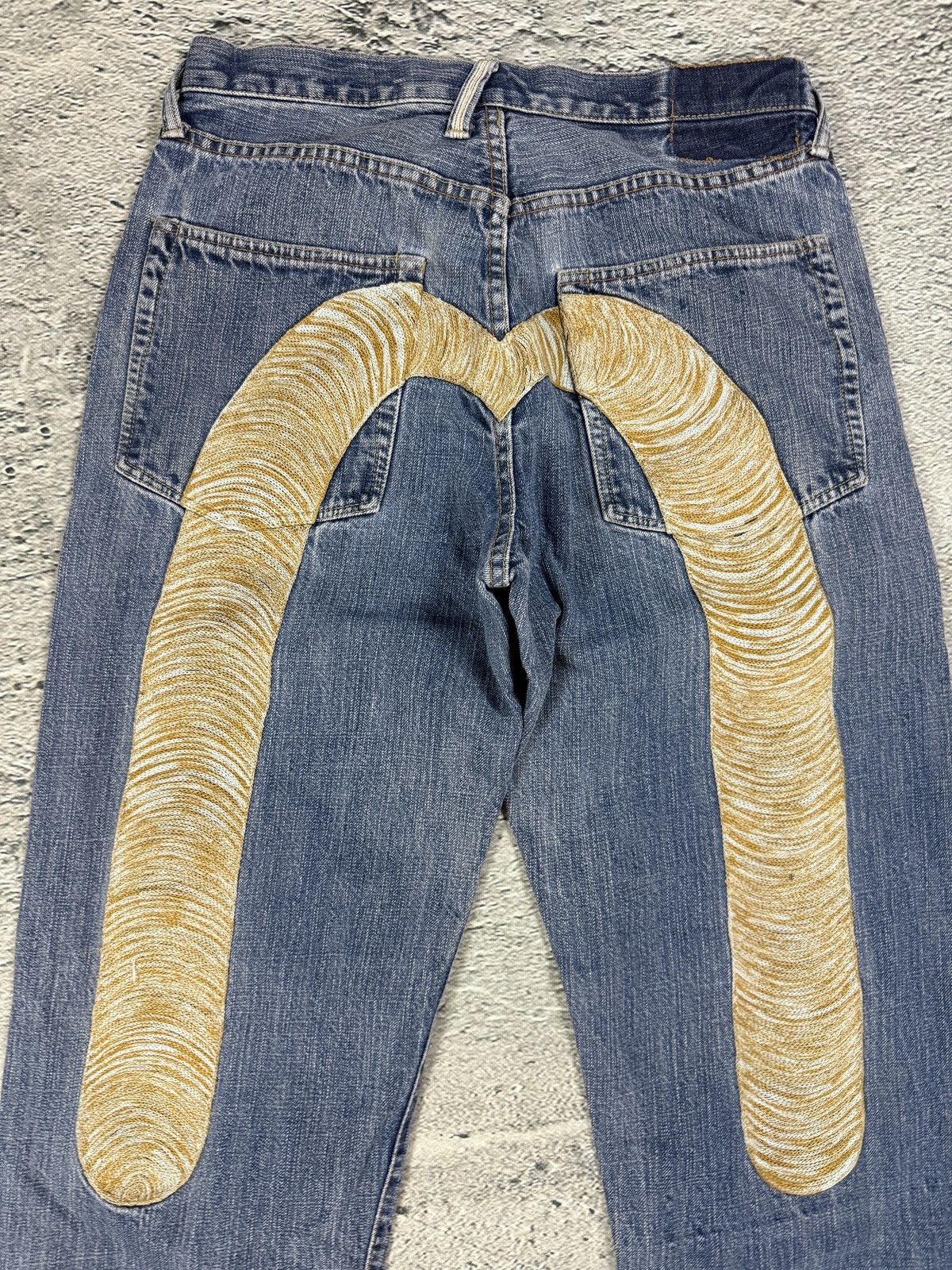 Evisu Evisu jeans daicock gold big logo embroidery selvedge denim Size US 33 - 2 Thumbnail