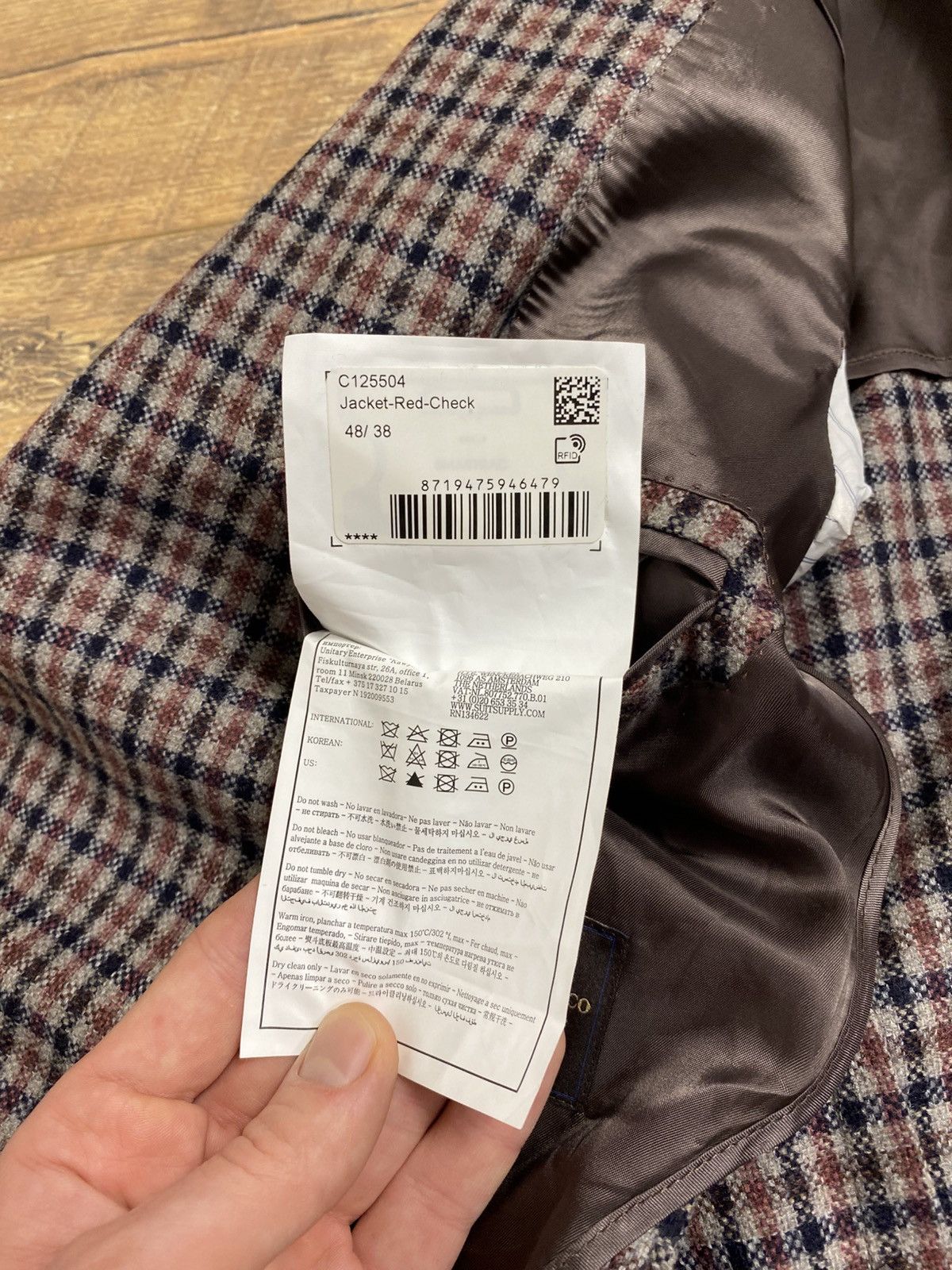 Suitsupply Suitsupply x Vitale Barberis Canonico Wool Check Blazer 48 Size 38R - 10 Thumbnail