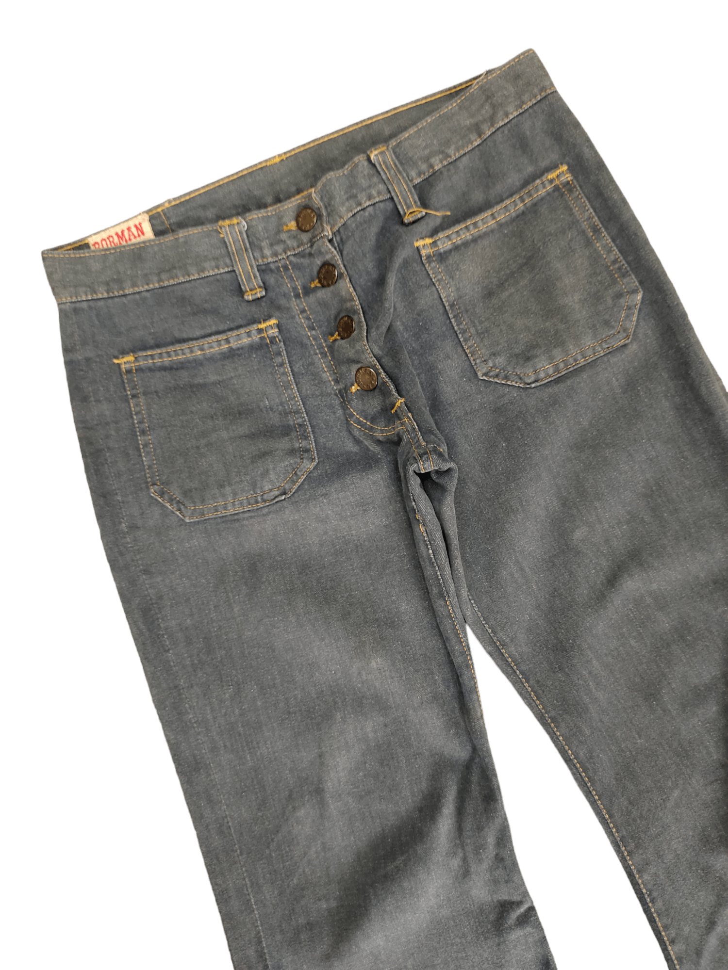 If Six Was Nine Flare Jeans Borman Distress Faded Bootcut Bell Bottom 80s Size US 30 / EU 46 - 5 Thumbnail