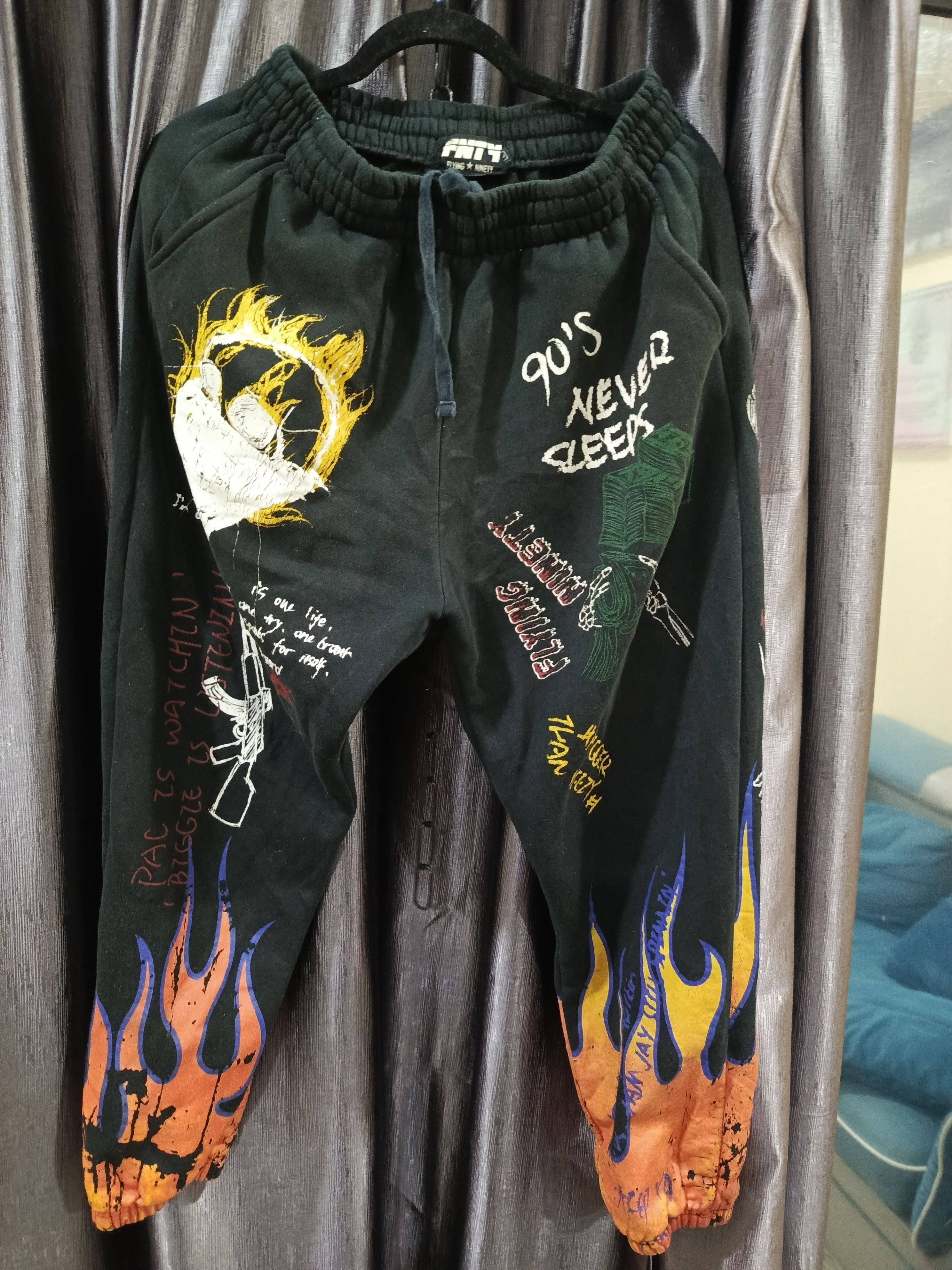 Japanese Brand Flying Ninety (FNTY). These are black heavyweight sweatpants Size US 33 - 1 Thumbnail