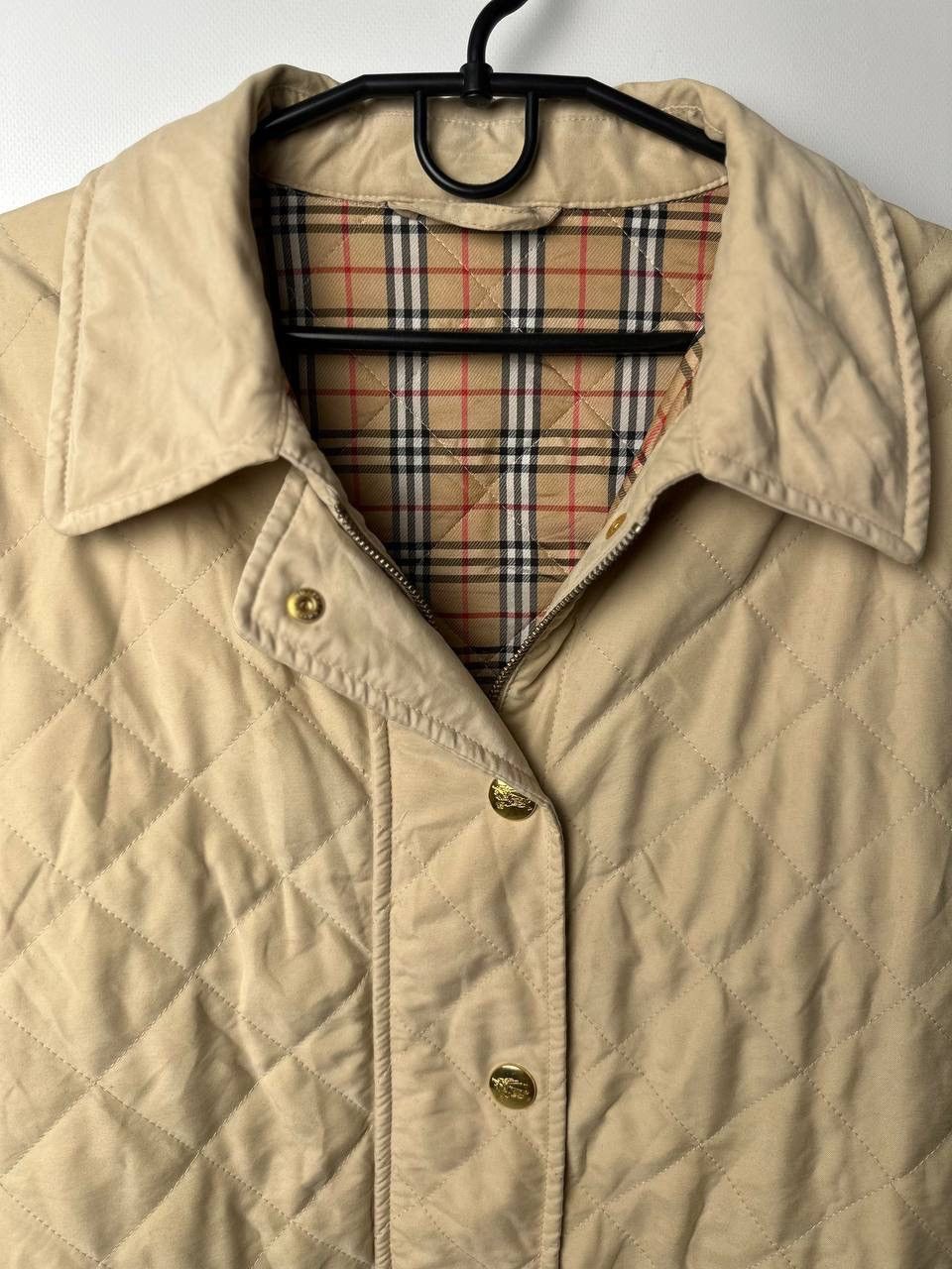 Burberry 90s Burberrys Quilted Monogram Nova Check Light Jacket 🔥 Size L / US 10 / IT 46 - 4 Thumbnail