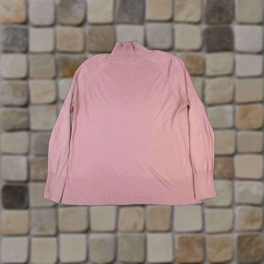 Zara VINTAGE Zara Sweater Women’s Small Pink Knit Pullover Mock Neck Long Sleeve Regular Fit Pullover - Note: preowned with stains on front and sleeve Size S / US 4 / IT 40 - 1 Thumbnail