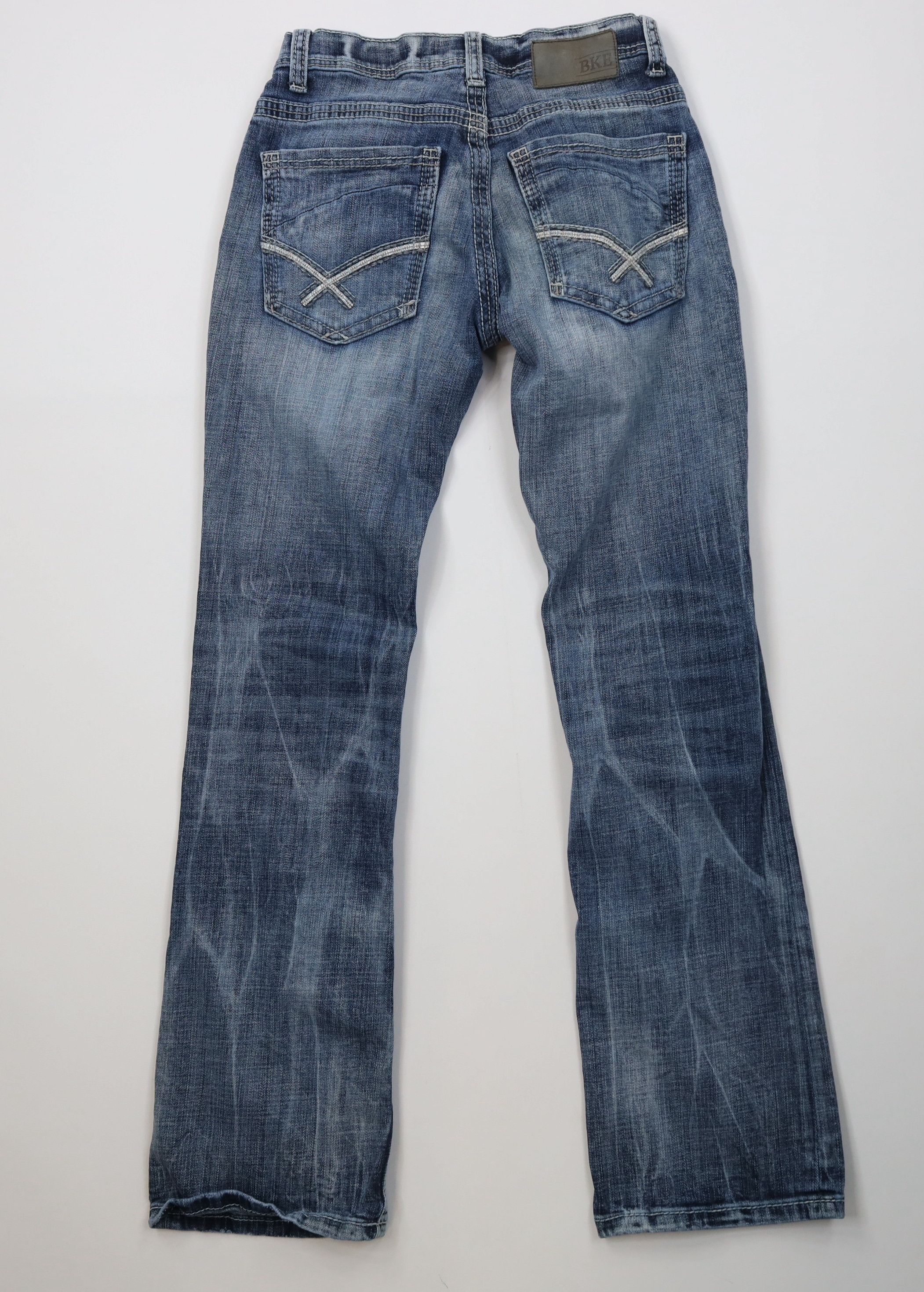 Vintage Buckle BKE Stitch Stretch Aden Bootleg Flared Denim Jeans Size 28" / US 6 / IT 42 - 8 Thumbnail