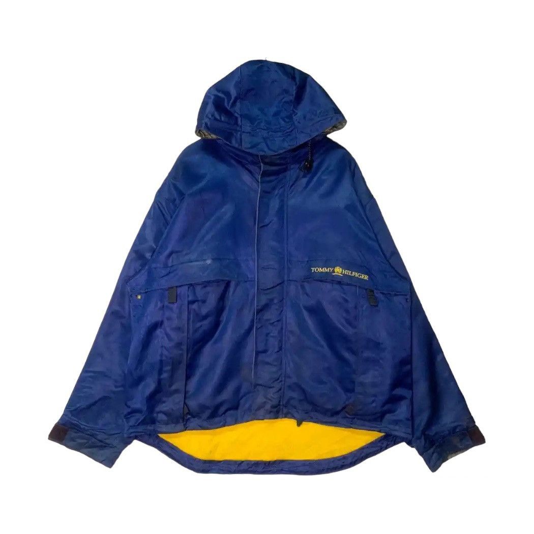 Sports Specialties × Tommy Hilfiger SEND OFFERS 🍁 Tommy Hilfinger Big Logo Back RARE Long Jacket Size US XL / EU 56 / 4 - 3 Thumbnail