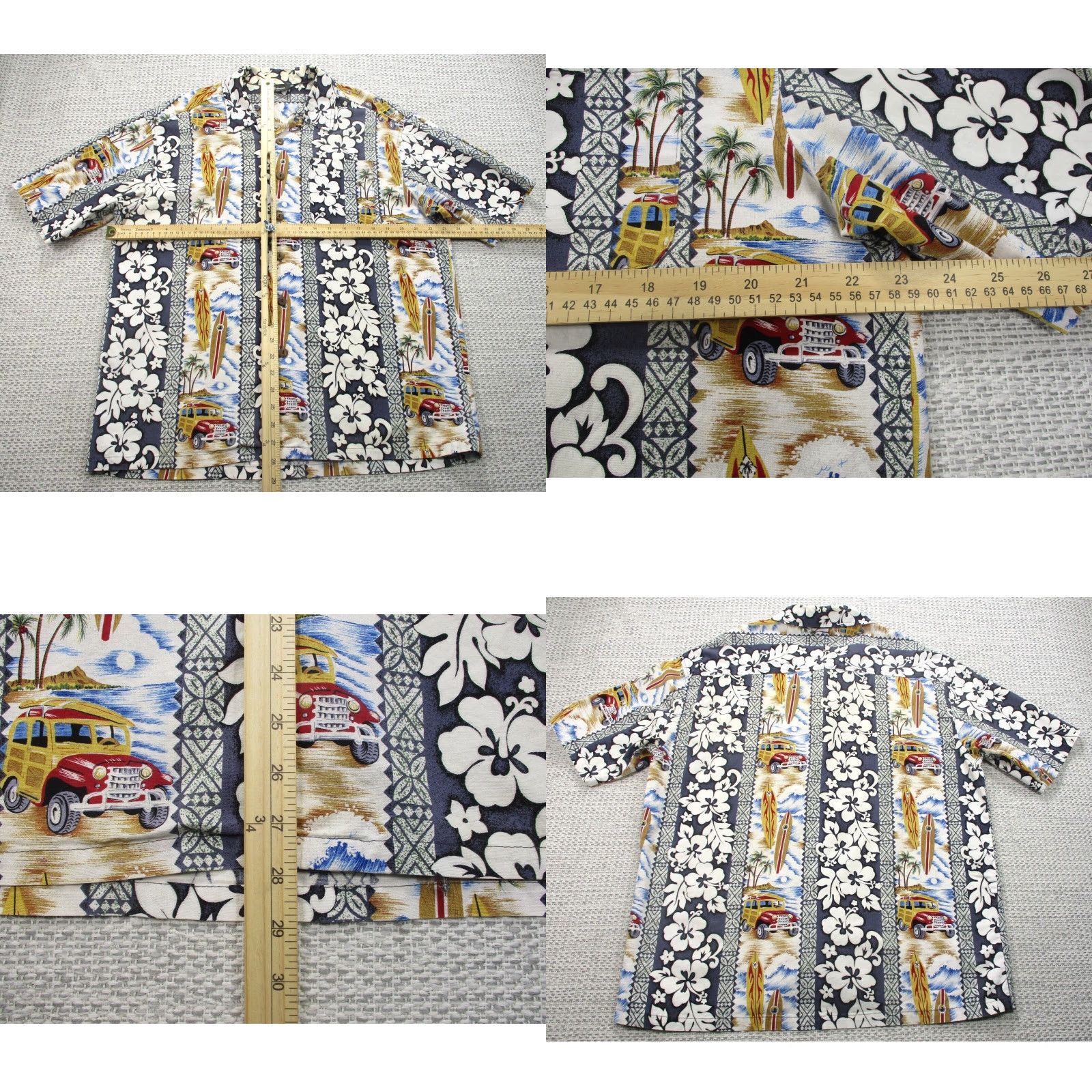 Vintage VINTAGE Reebesse Hawaiian Shirt Mens XL Floral Surf Woody Button-Up Casual Camp Shirt Size US XL / EU 56 / 4 - 8 Thumbnail